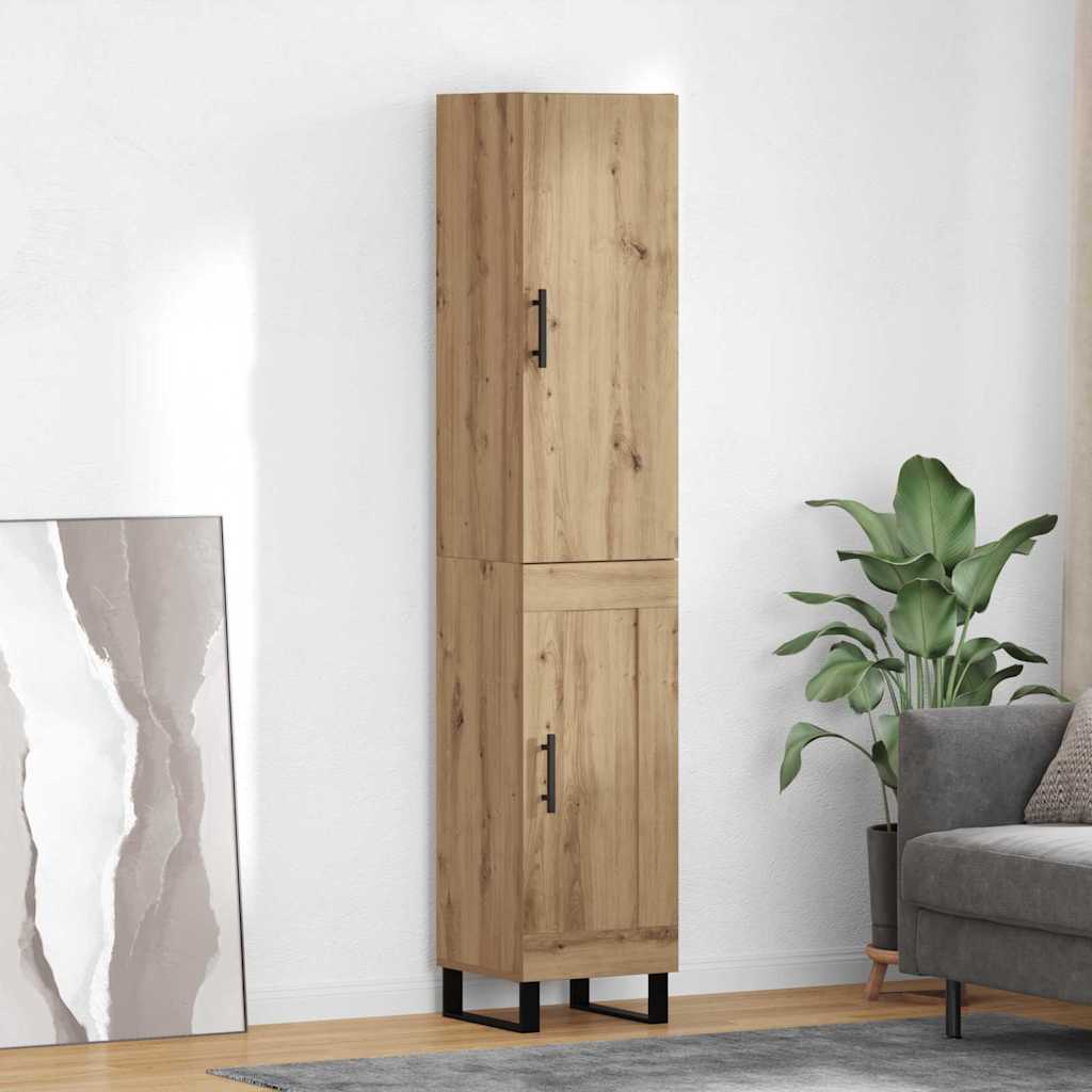 Highboard 34,5X34X180 Cm Holzwerkstoff