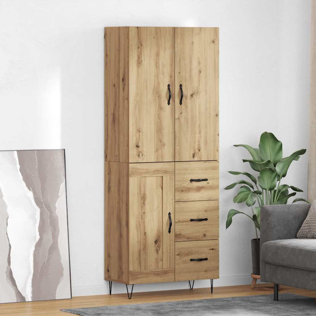 Highboard 69,5X34X180 Cm Holzwerkstoff