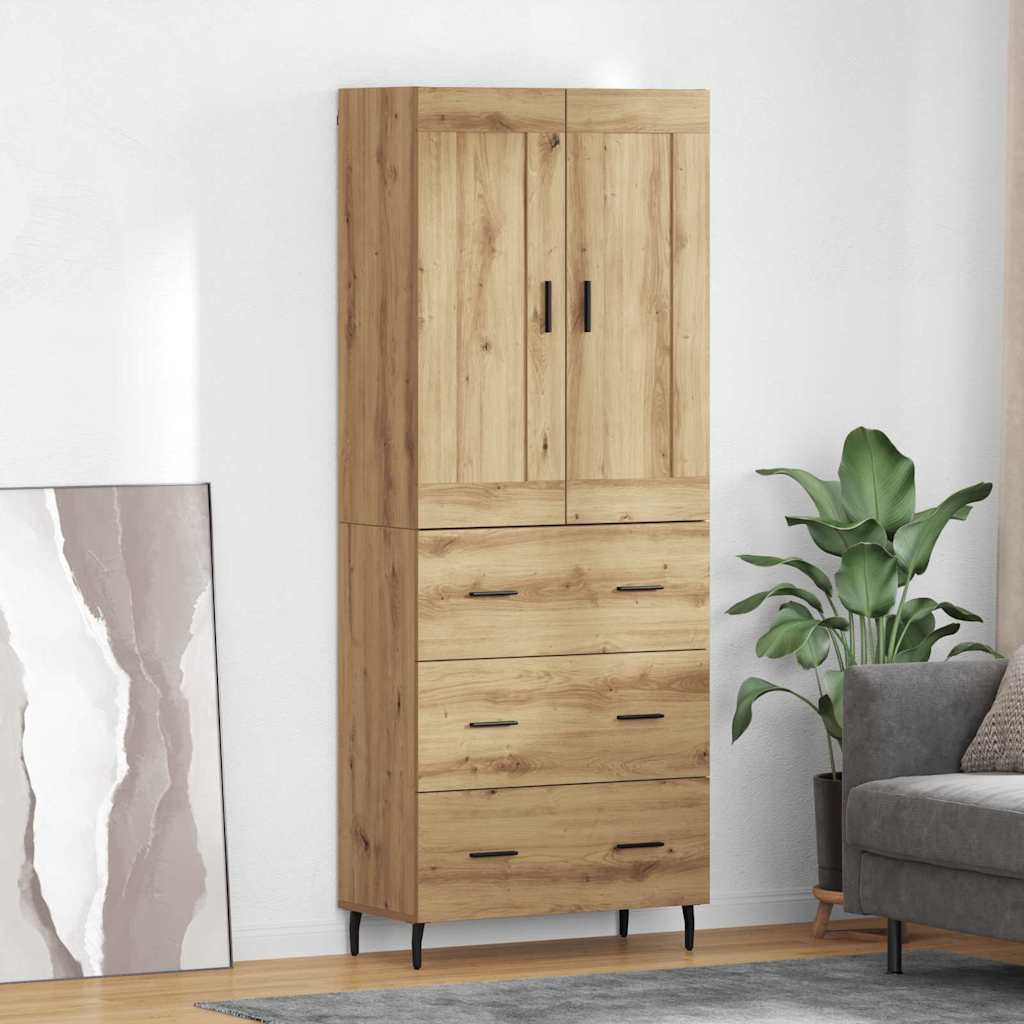 Highboard 2 Pcs 69,5 X 34 X 180 Cm Holzwerkstoff
