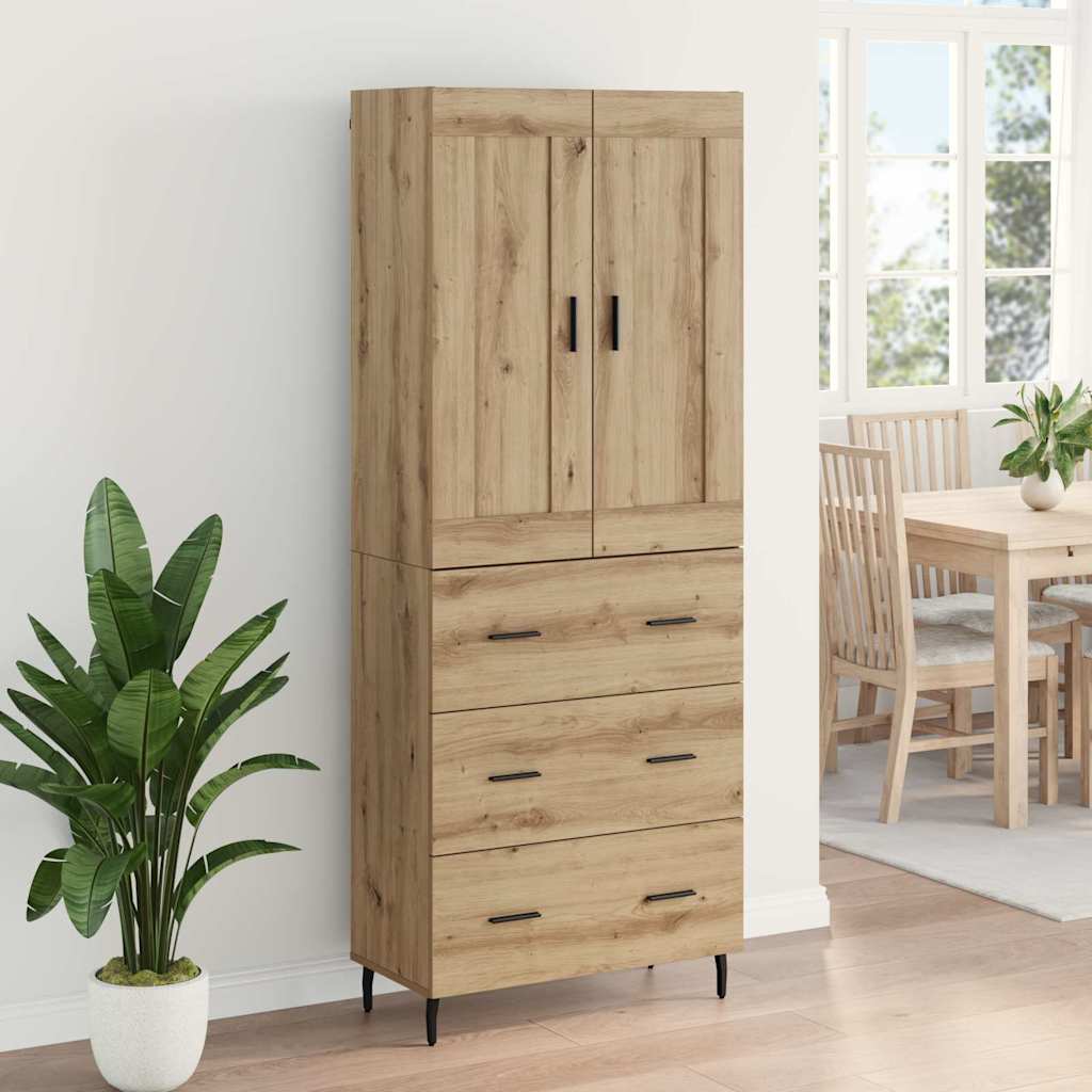 Highboard 2 Pcs 69,5 X 34 X 180 Cm Holzwerkstoff