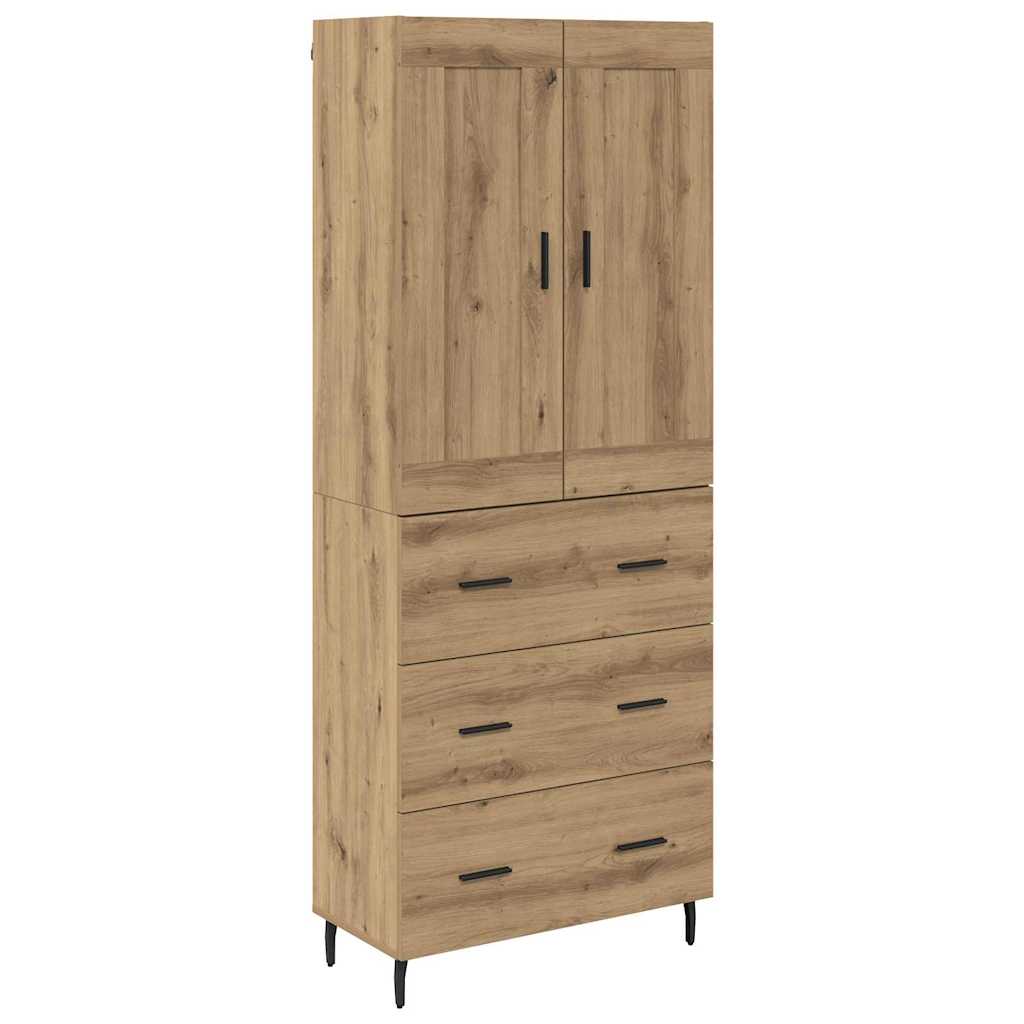 Highboard 2 Pcs 69,5 X 34 X 180 Cm Holzwerkstoff