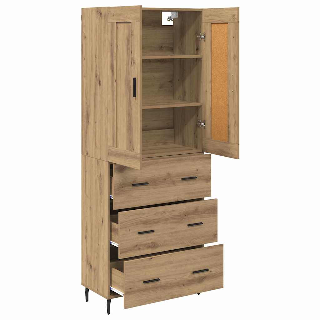 Highboard 2 Pcs 69,5 X 34 X 180 Cm Holzwerkstoff