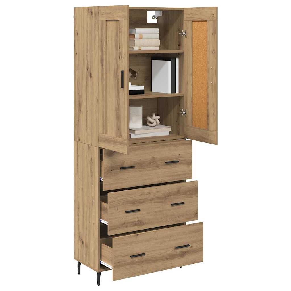 Highboard 2 Pcs 69,5 X 34 X 180 Cm Holzwerkstoff