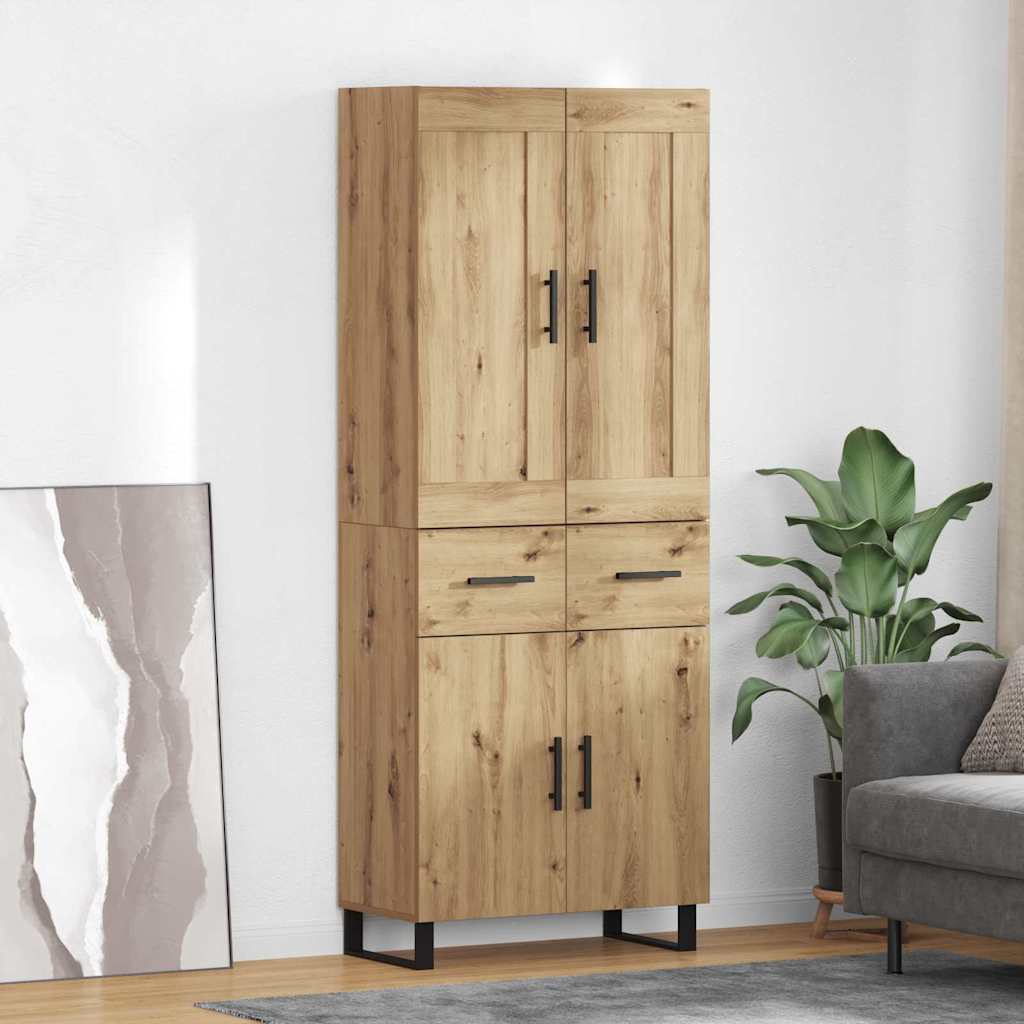 Highboard Sonoma-Eiche 69,5X34X180 Cm Holzwerkstoff