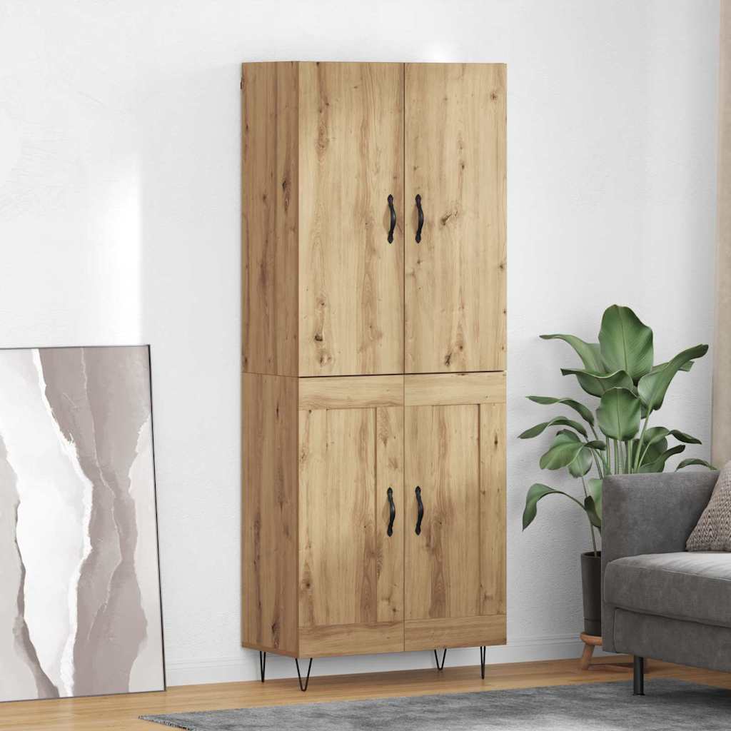 Highboard 69,5X34X180 Cm Holzwerkstoff