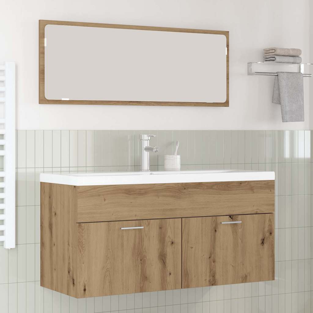 Waschbeckenunterschrank Mit Einbaubecken Und Wasserhahn