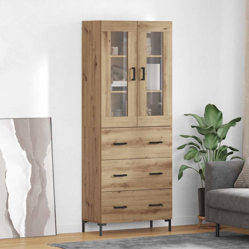 Highboard 69,5X34X180 Cm Holzwerkstoff