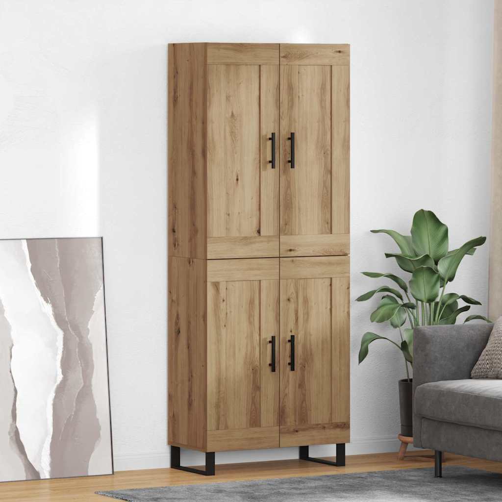 Highboard Sonoma-Eiche 69,5X34X180 Cm Holzwerkstoff