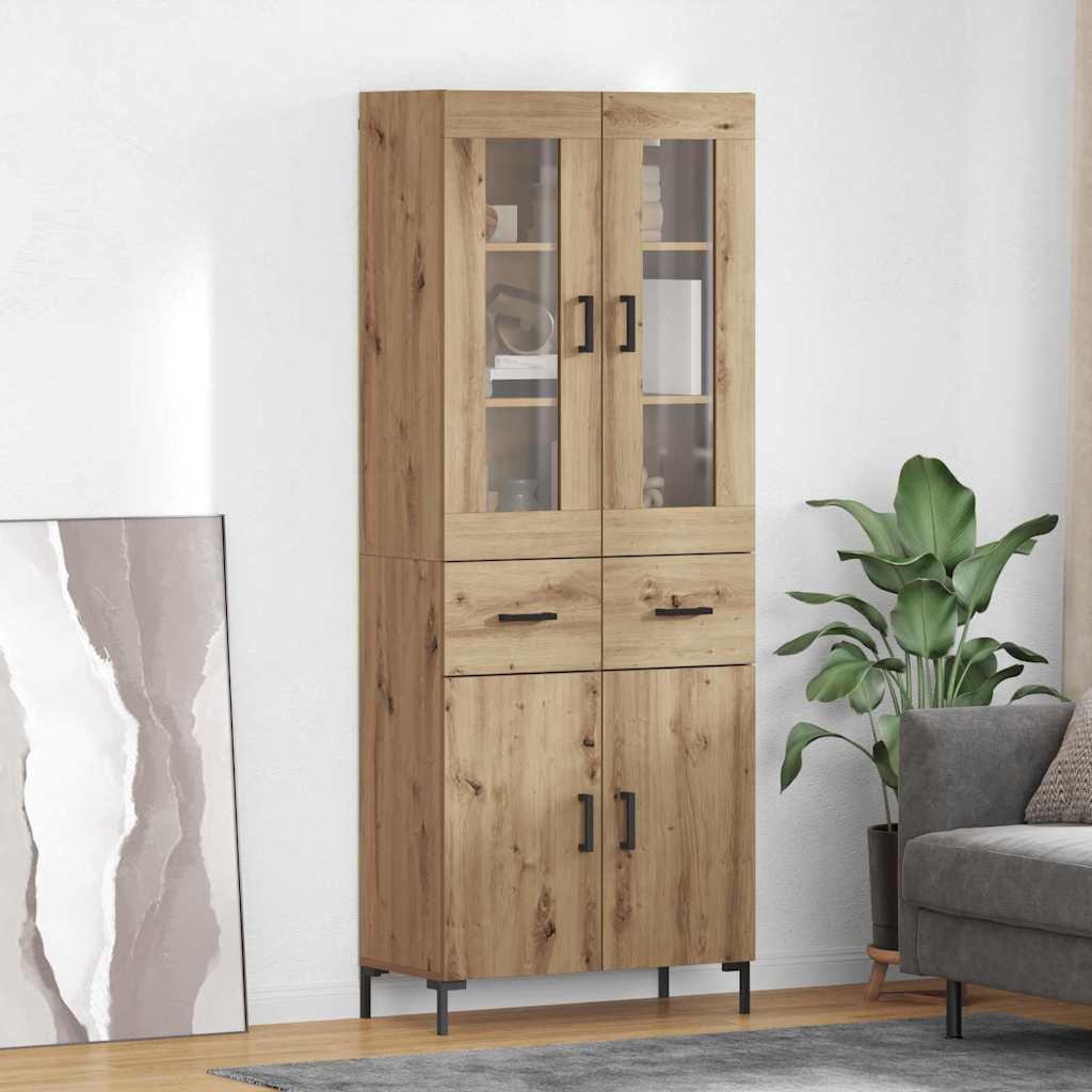 Highboard 69,5X34X180 Cm Holzwerkstoff