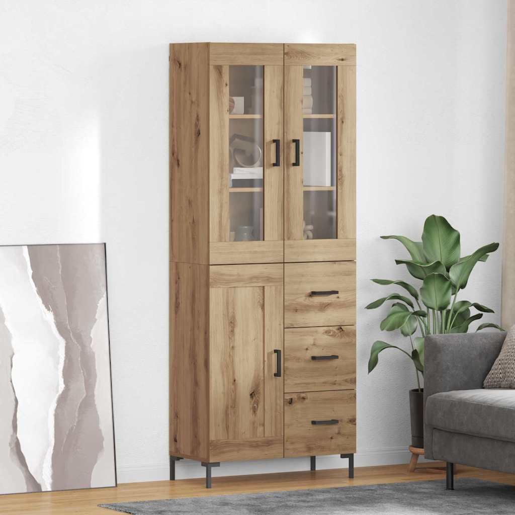 Highboard 69,5X34X180 Cm Holzwerkstoff