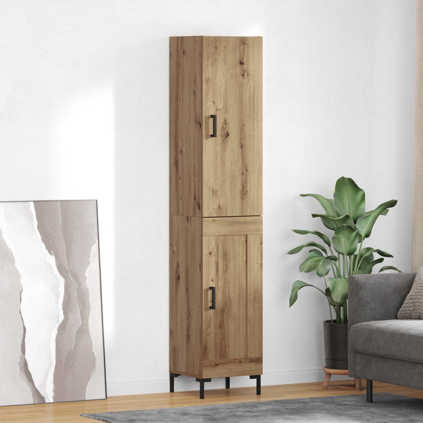 Highboard 34,5X34X180 Cm Holzwerkstoff