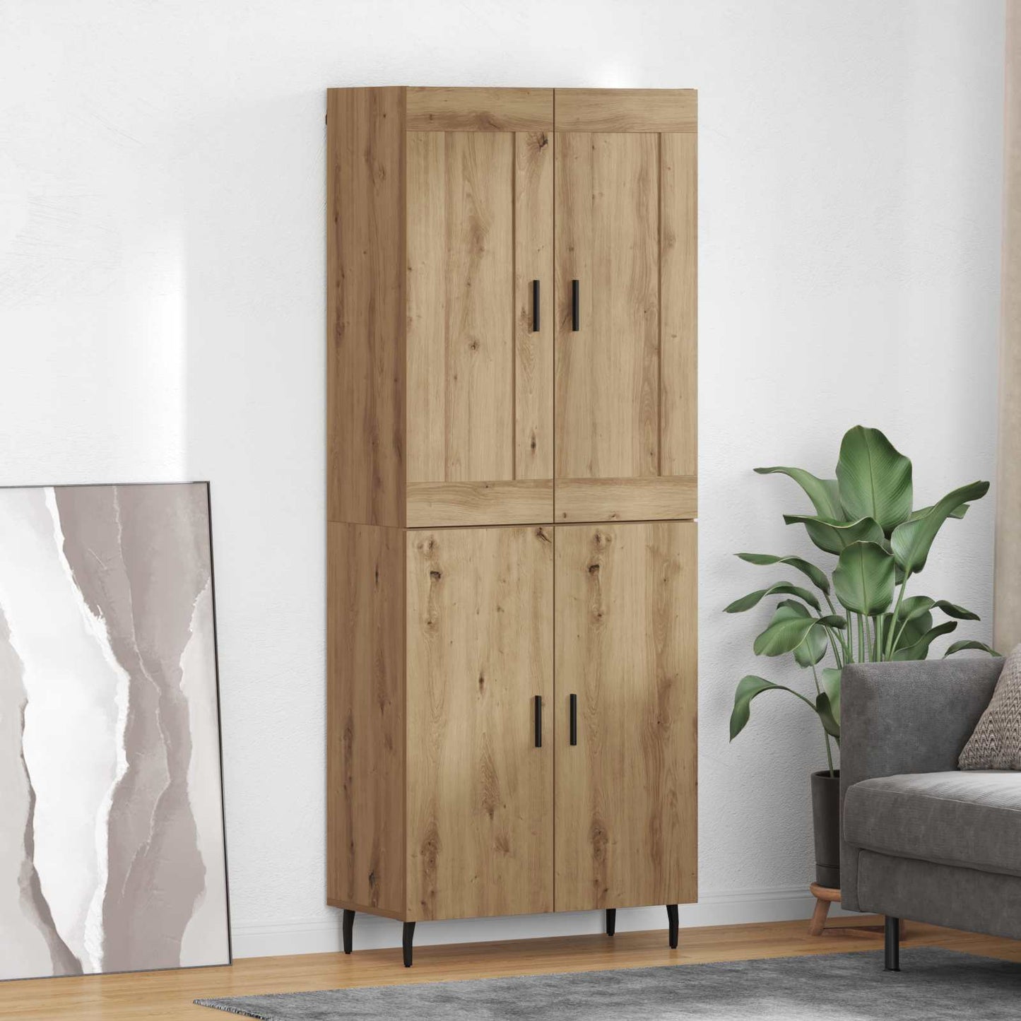 Highboard 2 Pcs 69,5 X 34 X 180 Cm Holzwerkstoff