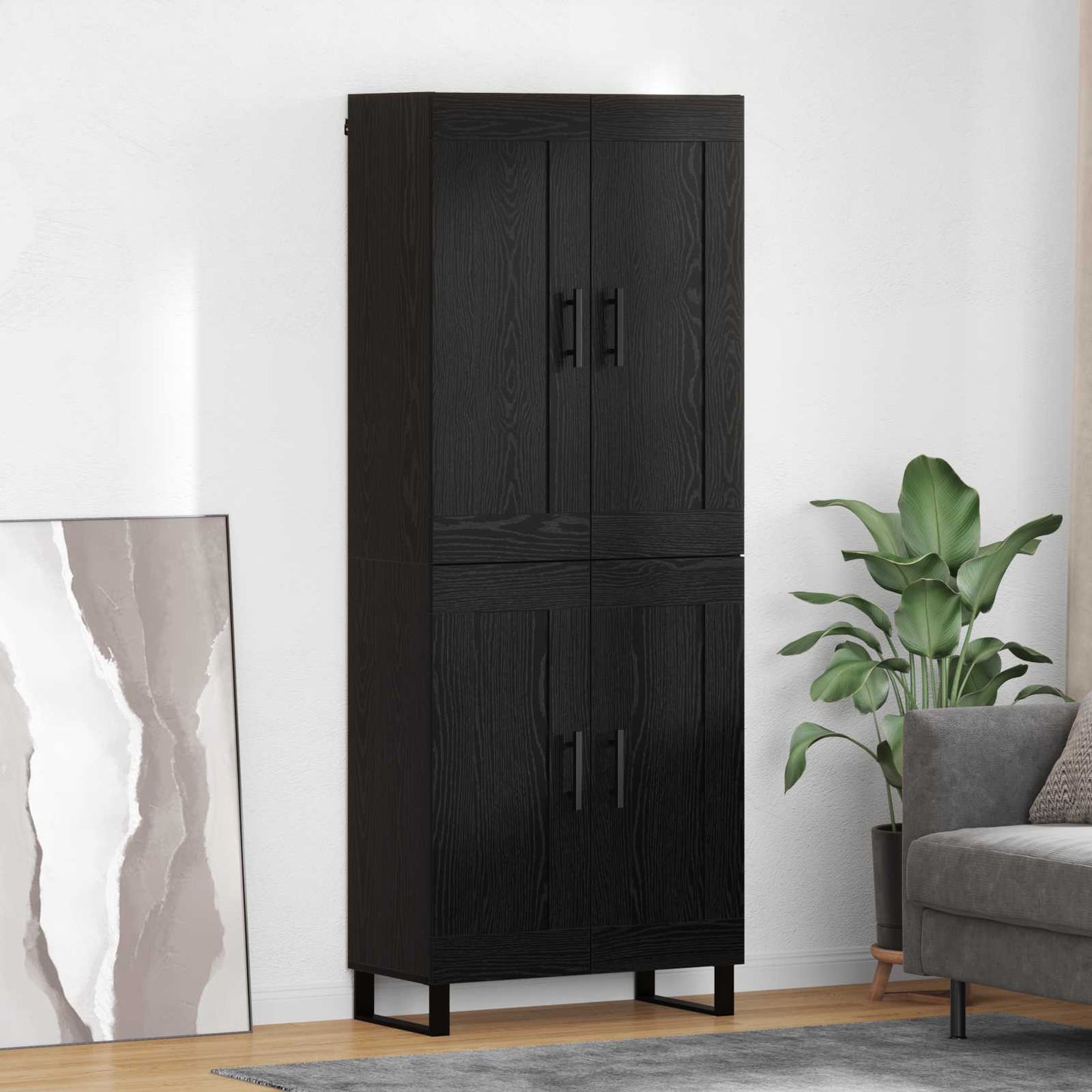 Highboard Sonoma-Eiche 69,5X34X180 Cm Holzwerkstoff
