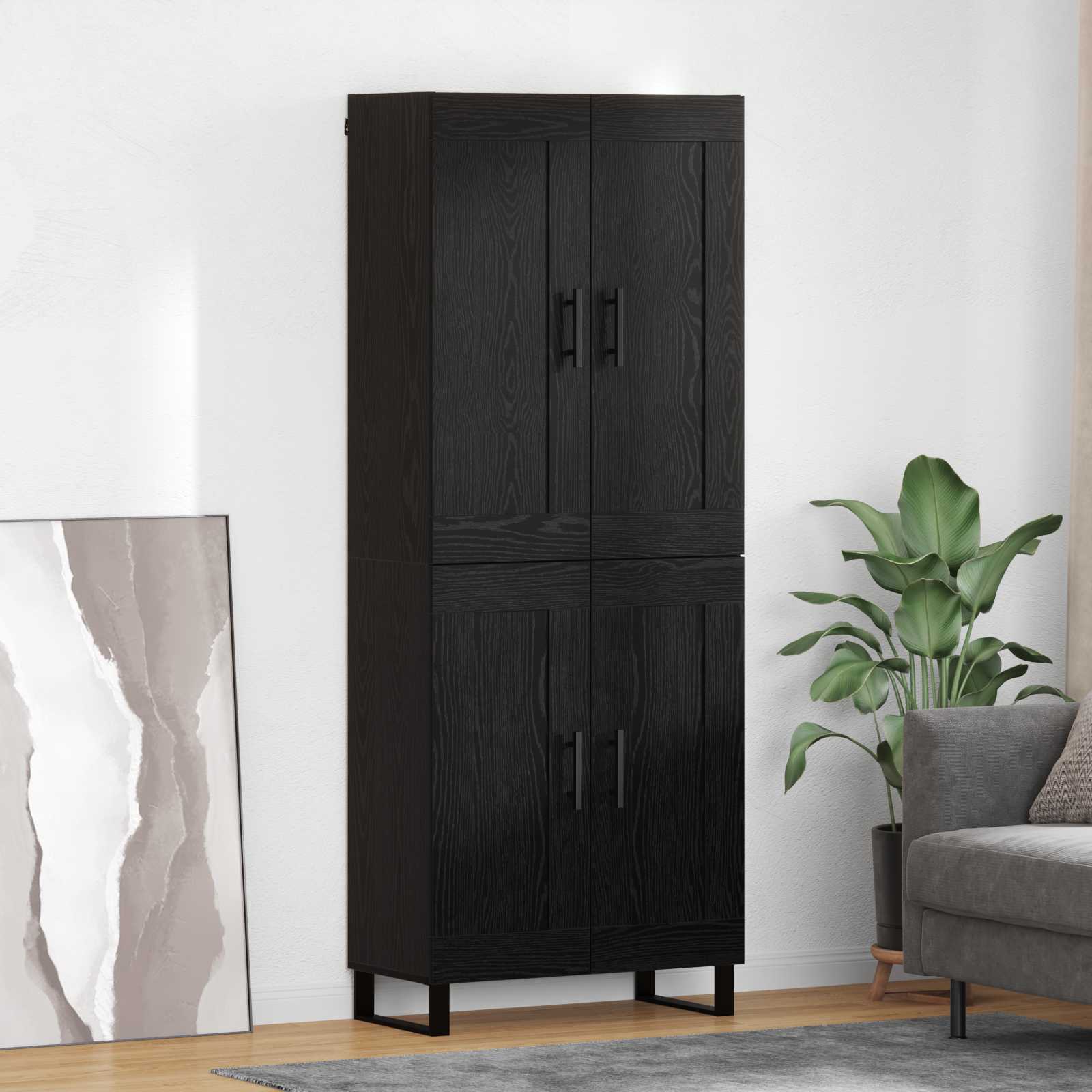 Highboard Sonoma-Eiche 69,5X34X180 Cm Holzwerkstoff