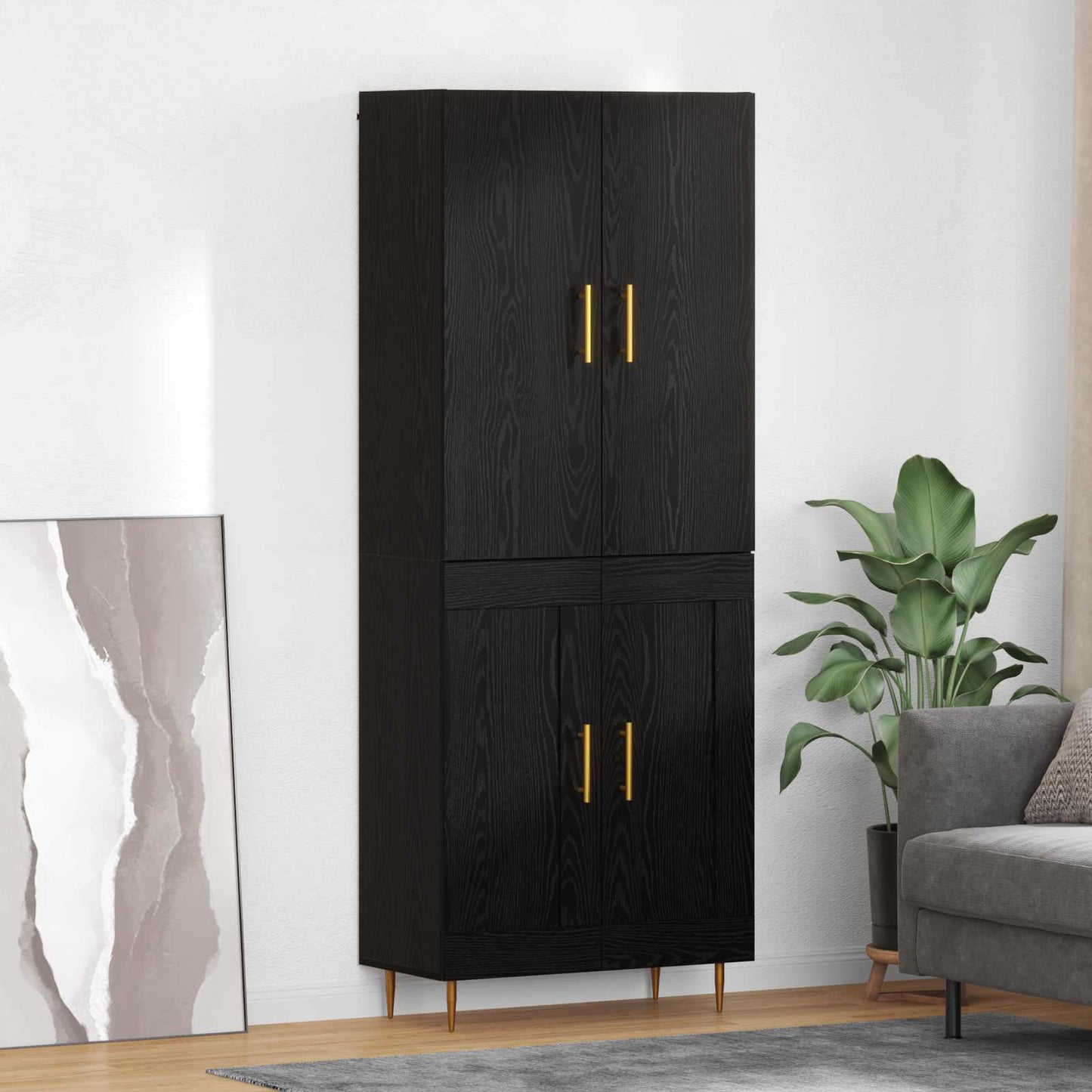 Highboard 69,5X34X180 Cm Holzwerkstoff