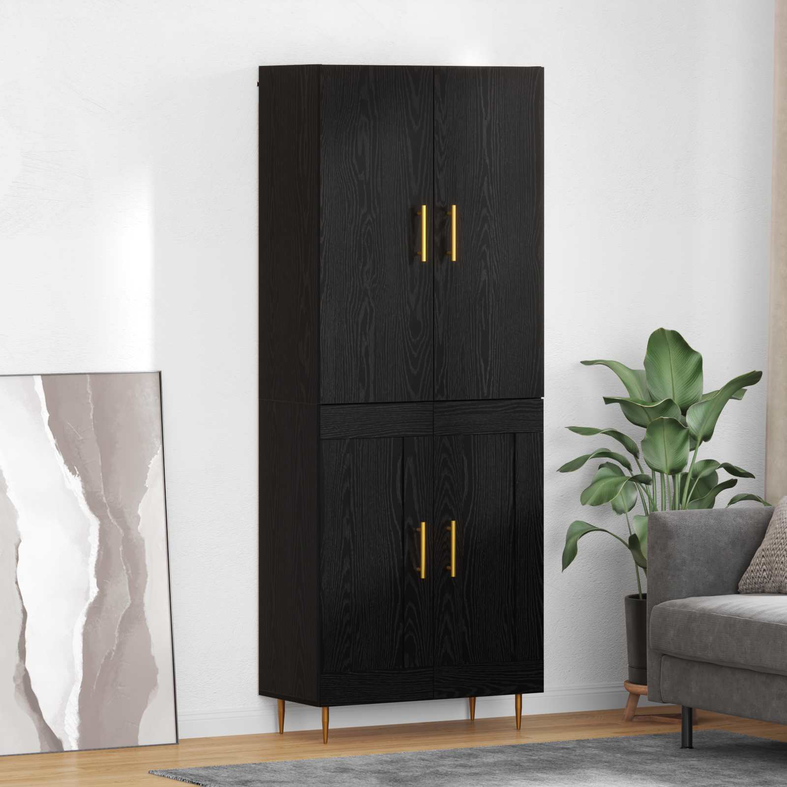 Highboard 69,5X34X180 Cm Holzwerkstoff
