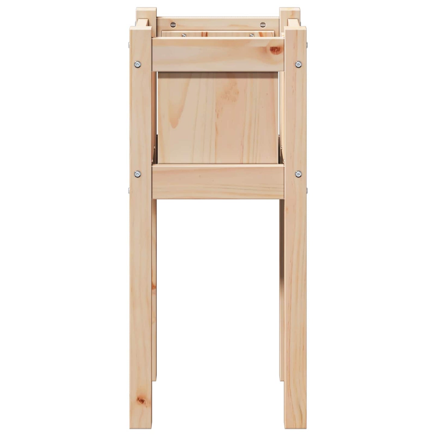 Garten-Pflanzgefäß Natur 31 X 31 X 70 Cm Massives Kiefernholz