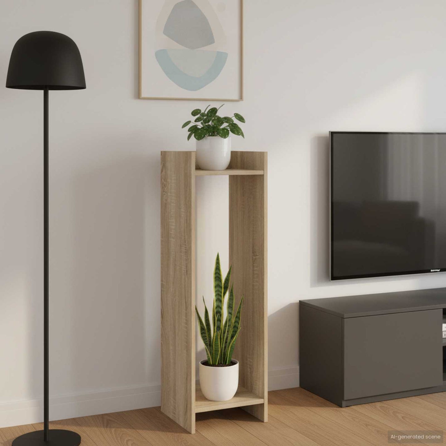 Pflanzenständer Mit Regal Holzwerkstoff