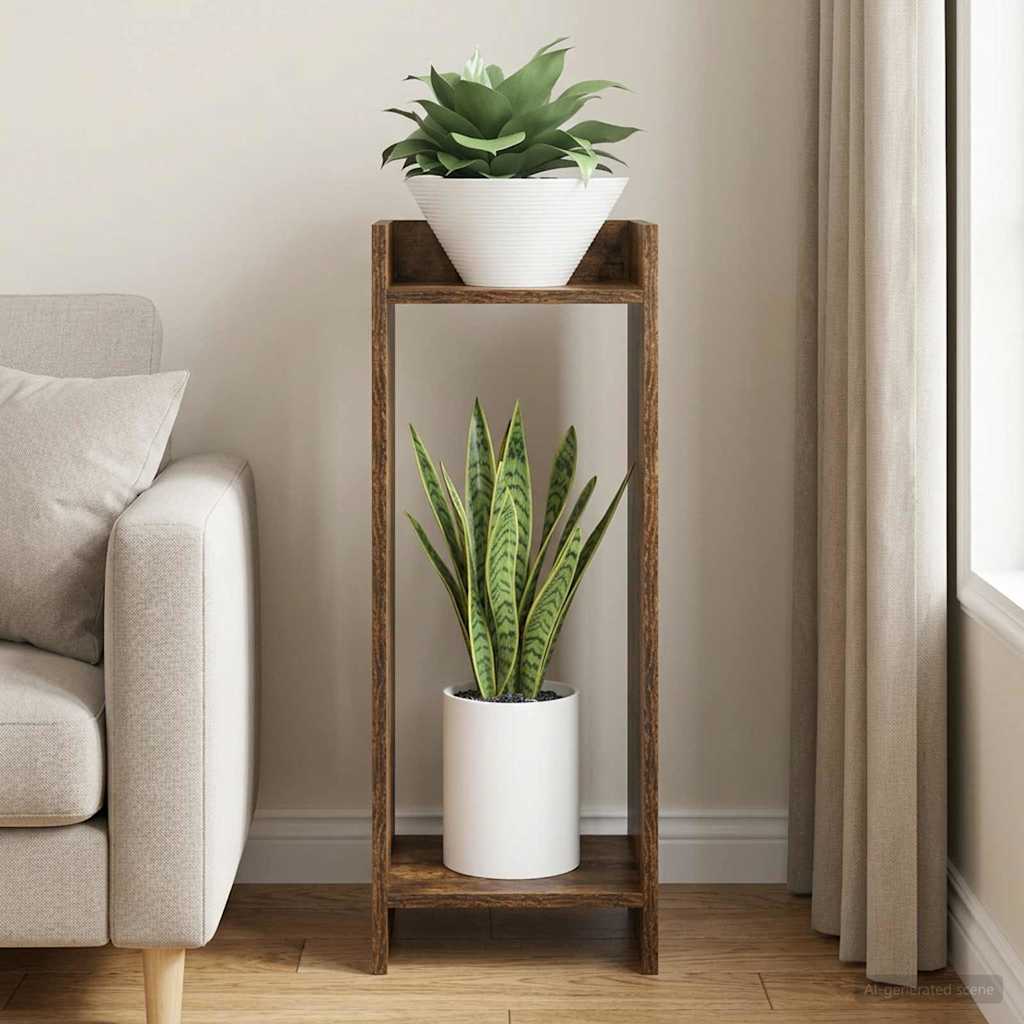 Pflanzenständer Mit Regal Holzwerkstoff