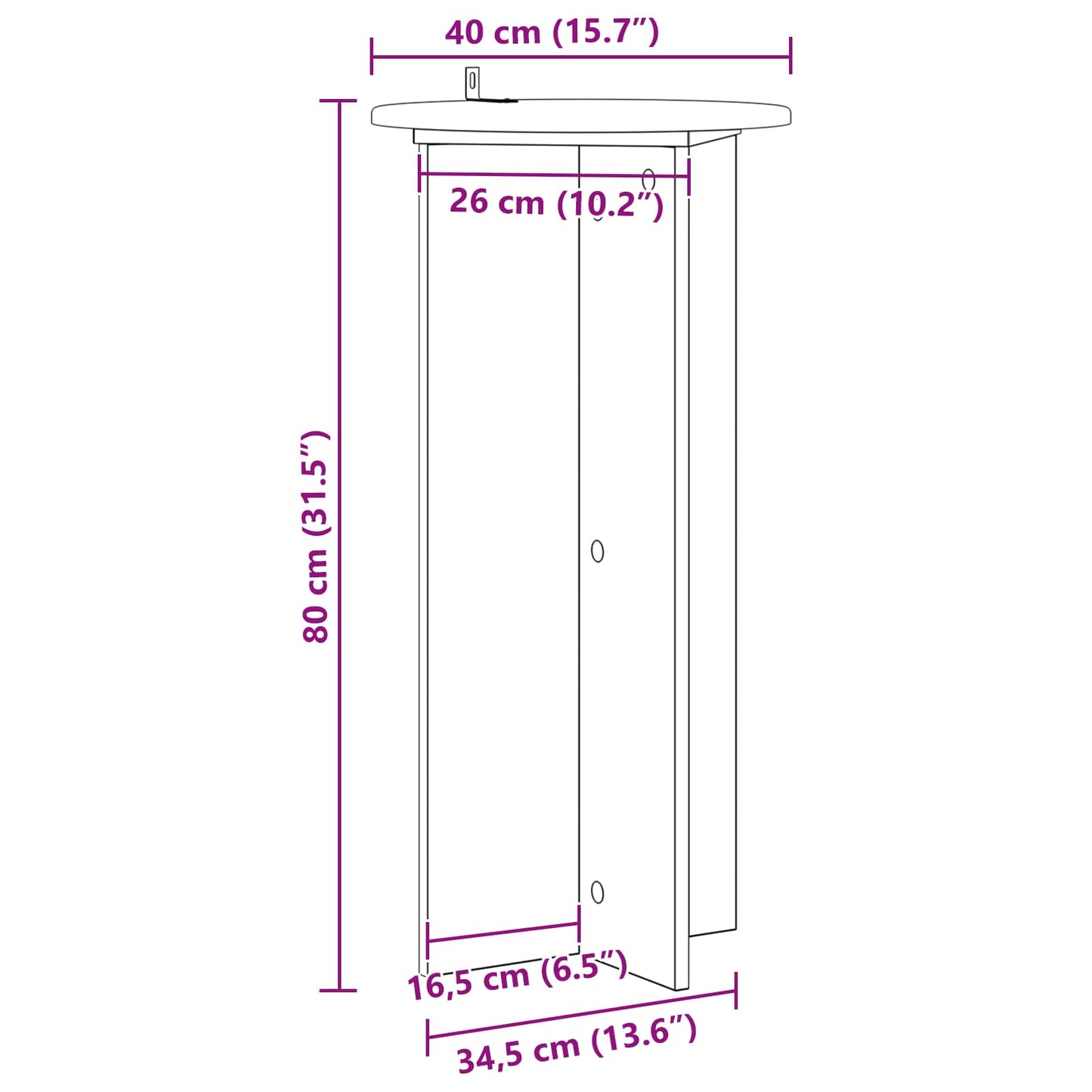 Pflanzenständer 2 Pcs Holzwerkstoff
