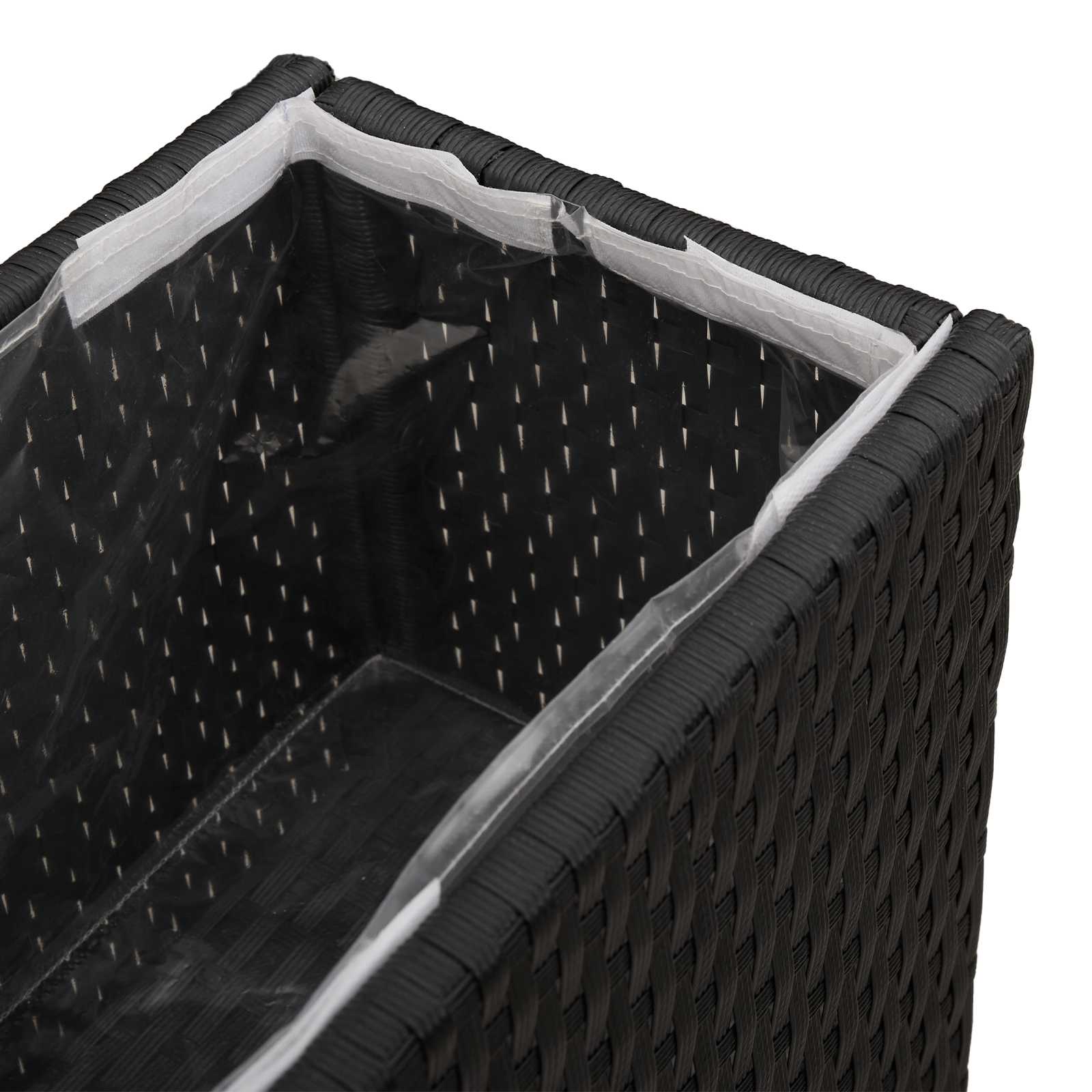 Hoher Pflanzkübel 55 X 22 X 70 Cm Poly-Rattan