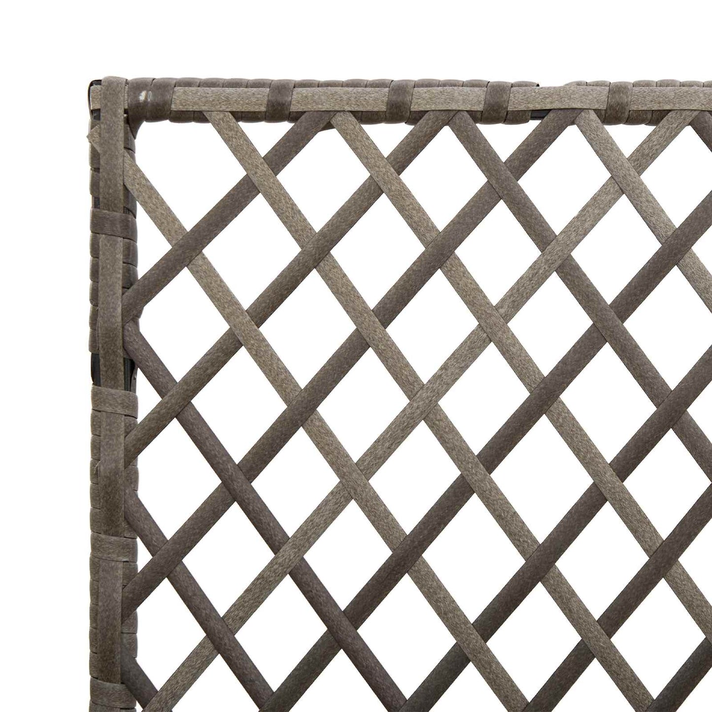 Gartenpflanzer Mit Gitter Grau Poly-Rattan