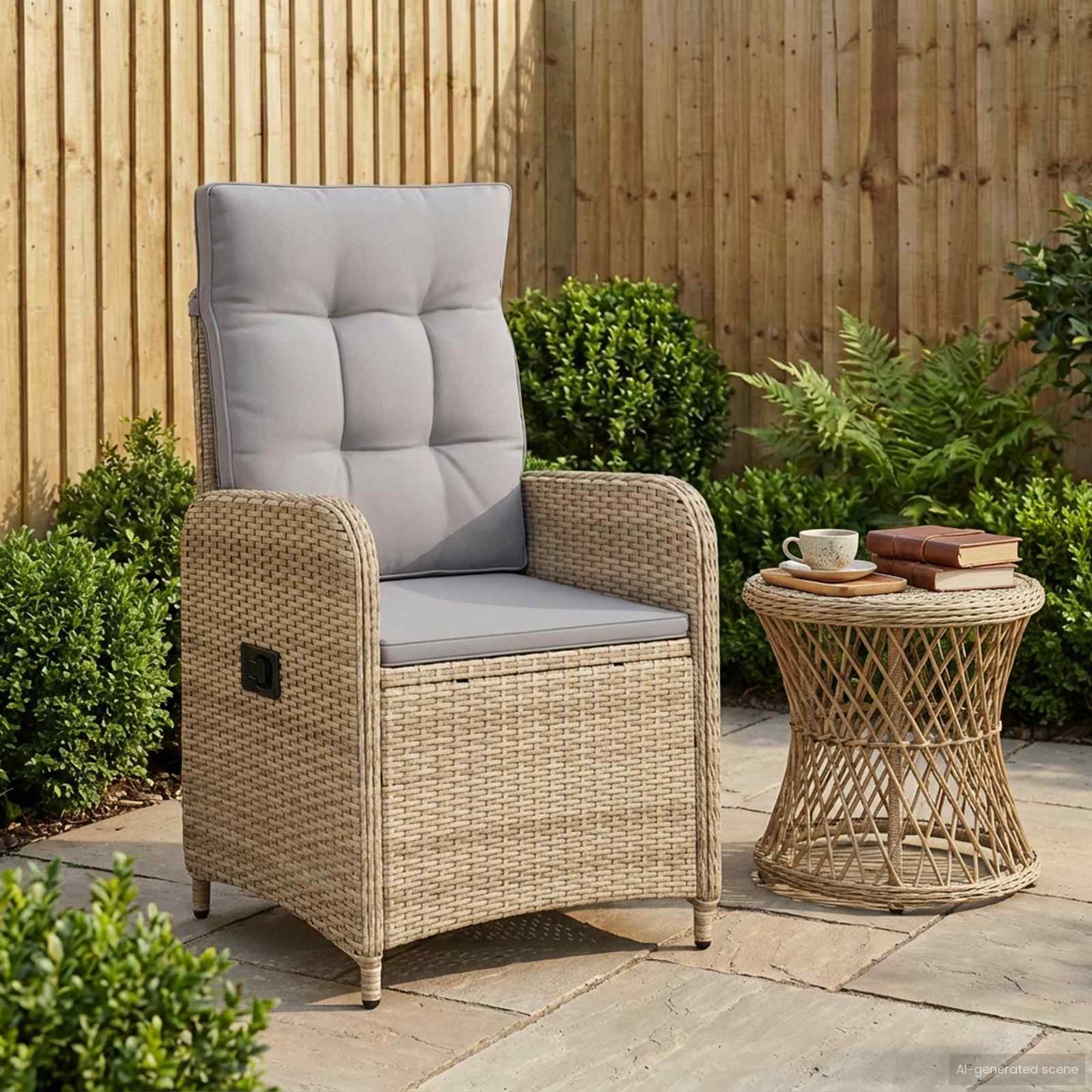 Verstellbarer Gartenstuhl Poly-Rattan