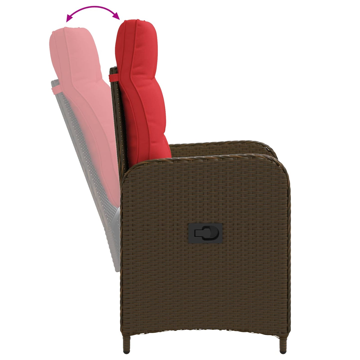 Verstellbarer Gartenstuhl Poly-Rattan