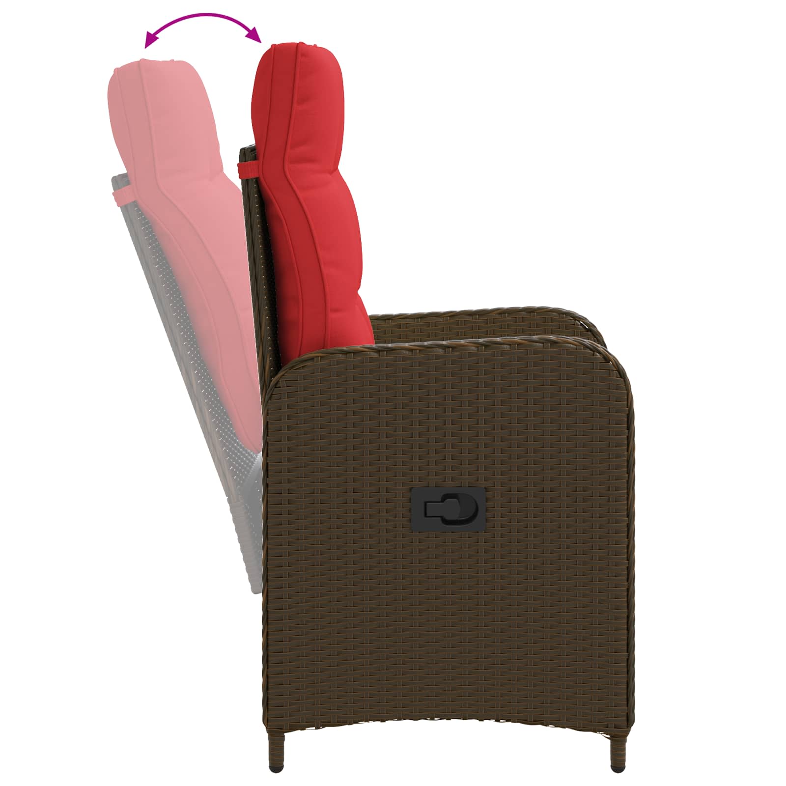 Verstellbarer Gartenstuhl Poly-Rattan