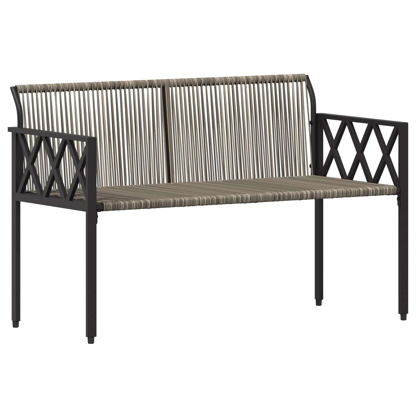 Gartenmöbel-Set 4 Pcs Grau Und Dunkelgrau Poly-Rattan