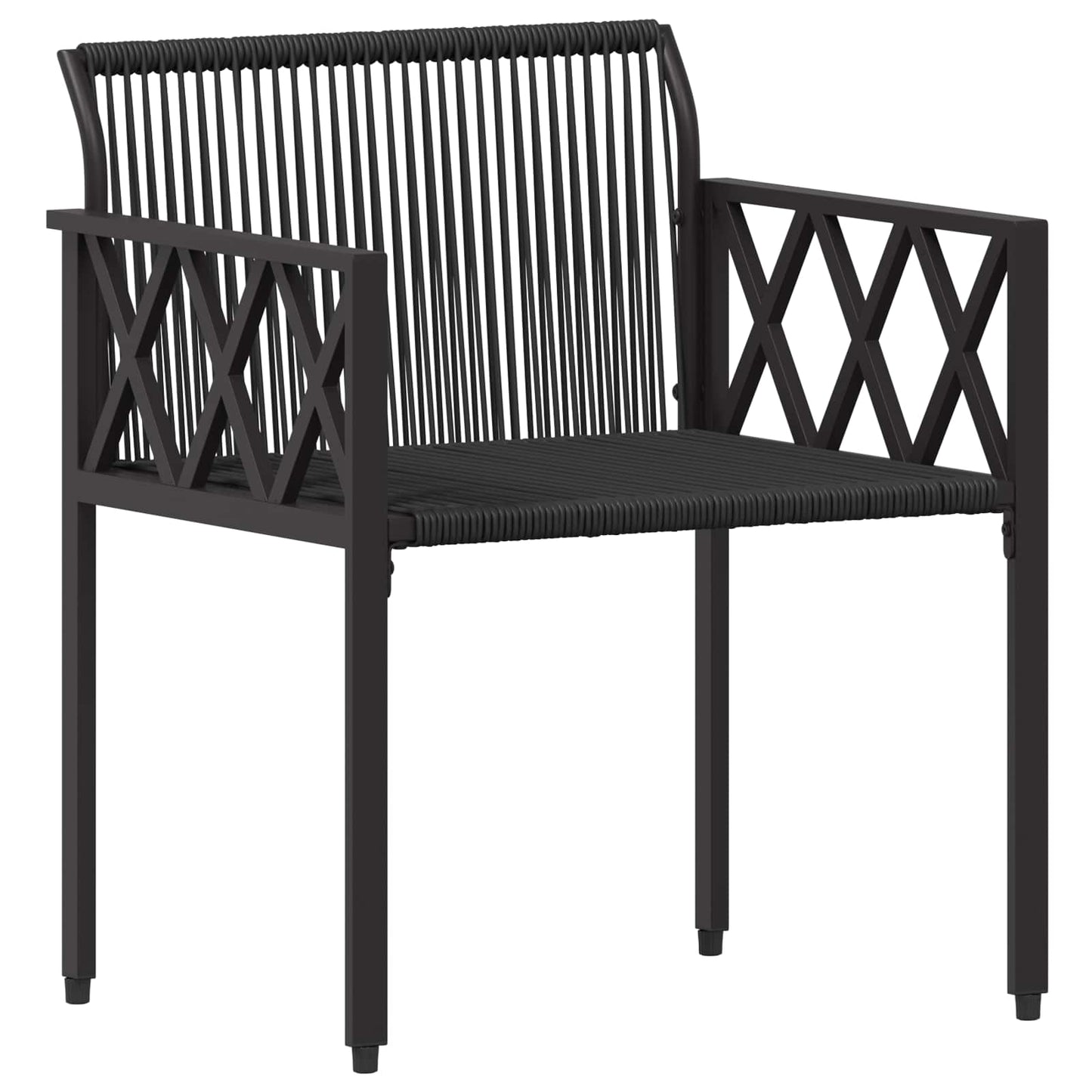 Gartenmöbel-Set 3 Pcs Schwarz Und Türkis Poly-Rattan