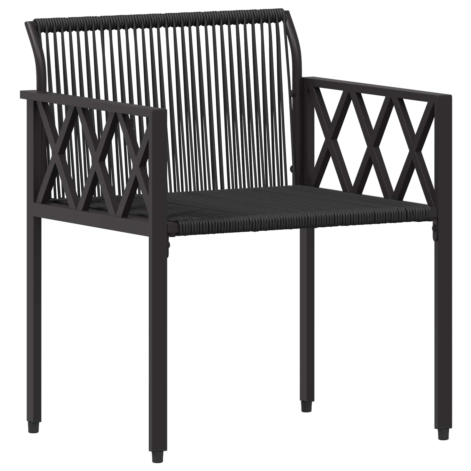 Gartenmöbel-Set 3 Pcs Schwarz Und Türkis Poly-Rattan