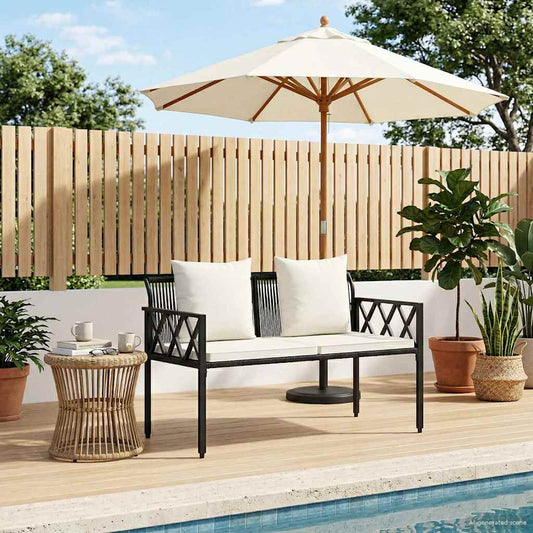 Bänke Für Outdoor 2 -Seater 116 X 56 X 75 Cm Poly-Rattan