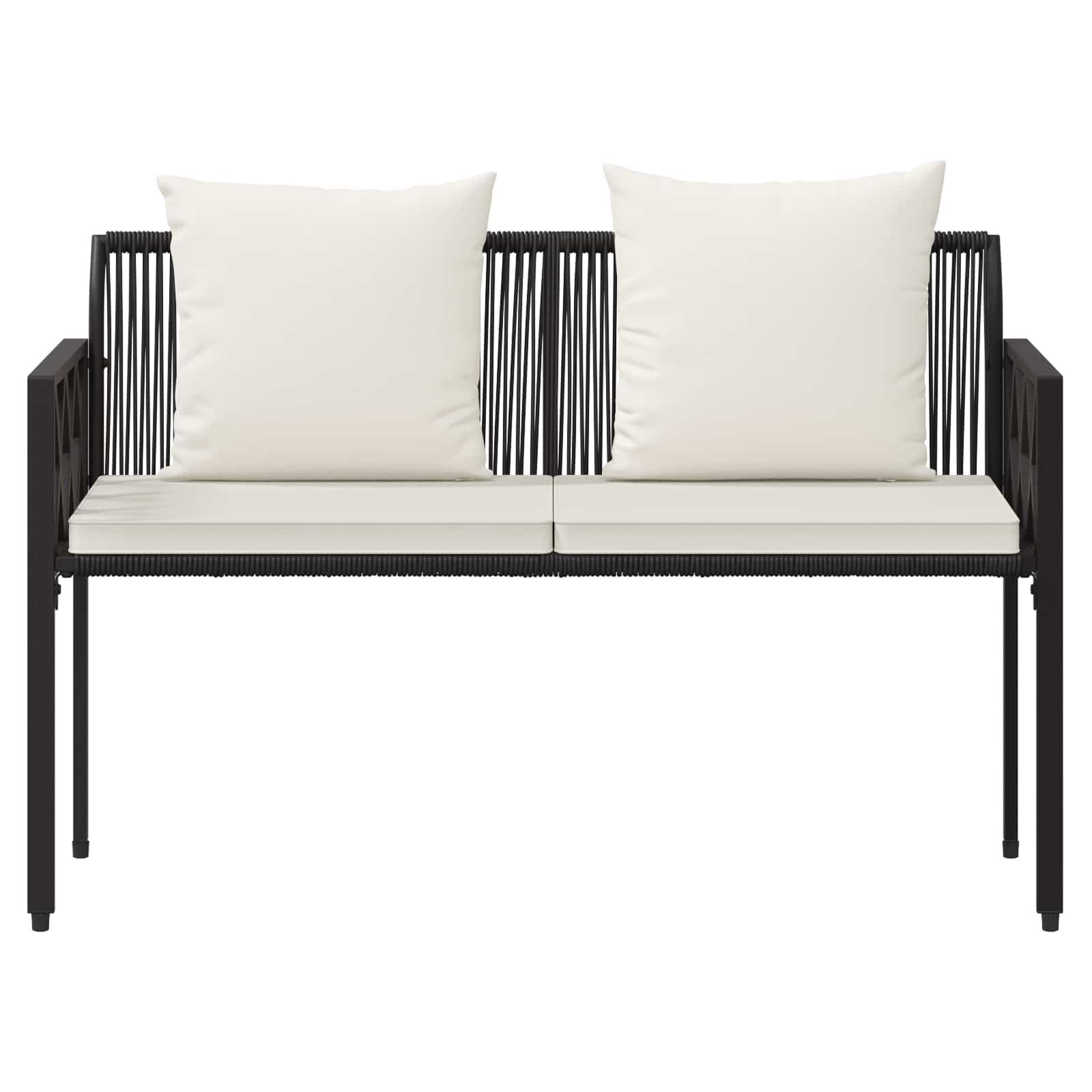 Bänke Für Outdoor 2 -Seater 116 X 56 X 75 Cm Poly-Rattan