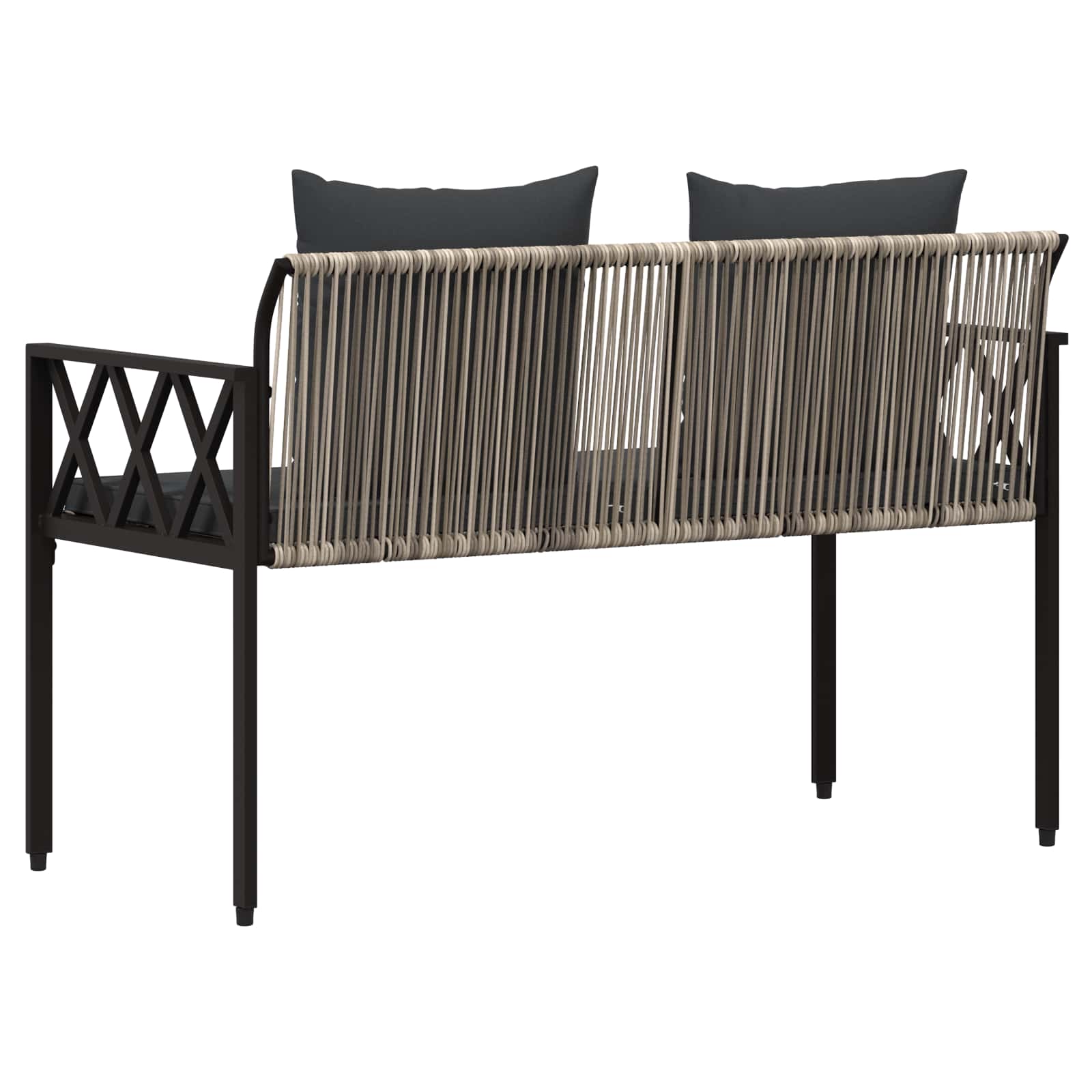 Bänke Für Outdoor 2 -Seater 116 X 56 X 75 Cm Poly-Rattan