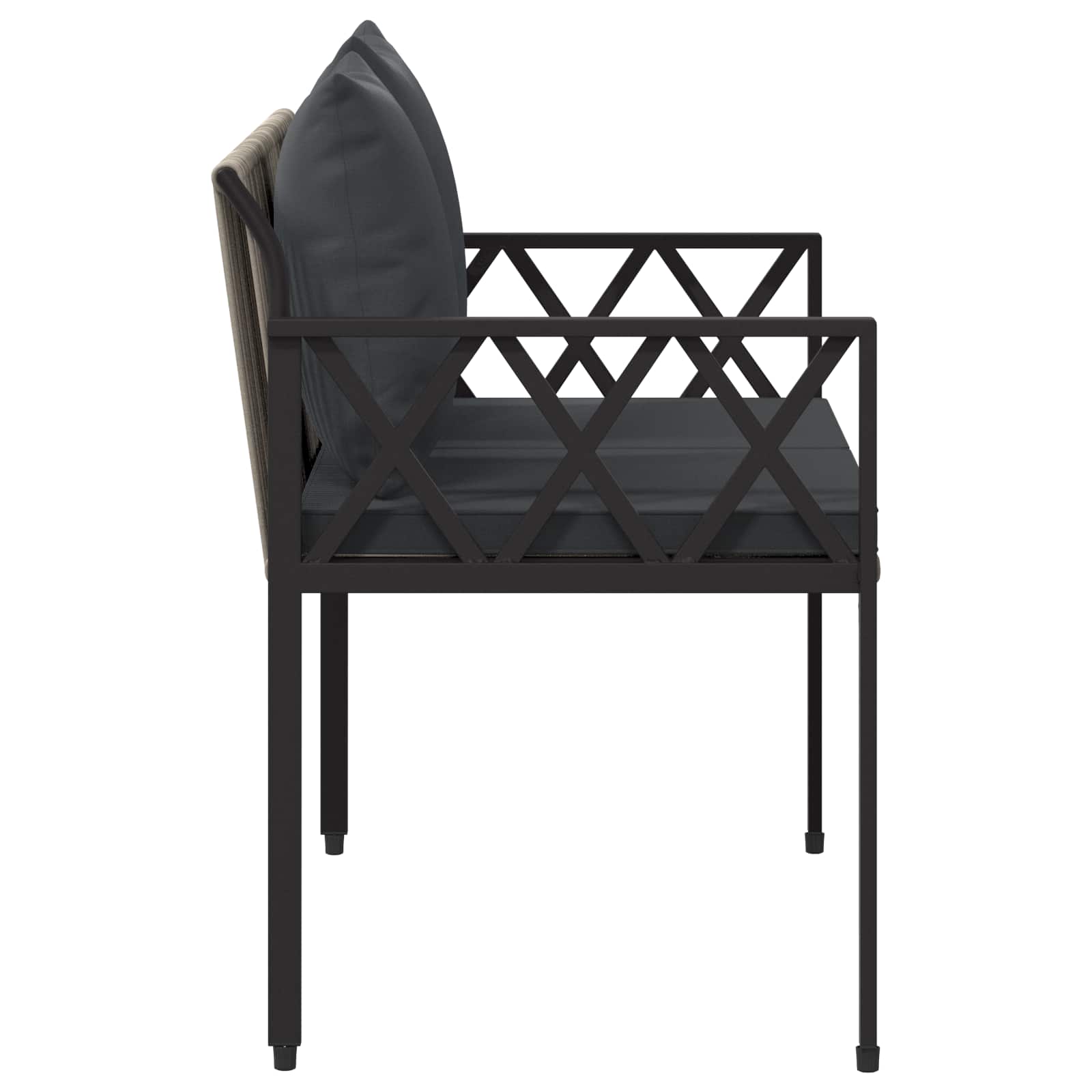 Bänke Für Outdoor 2 -Seater 116 X 56 X 75 Cm Poly-Rattan
