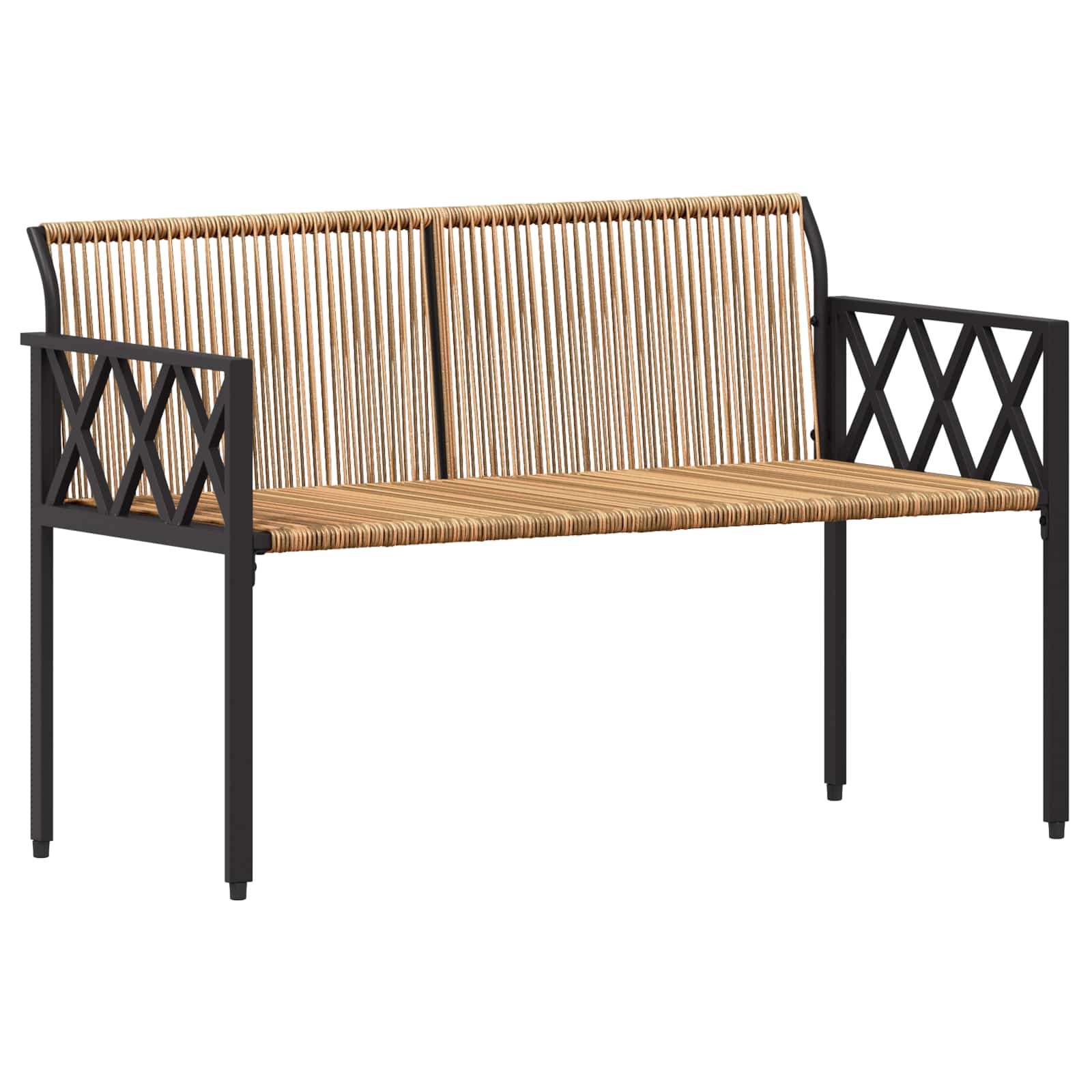 Bänke Für Outdoor 2 -Seater 116 X 56 X 75 Cm Poly-Rattan