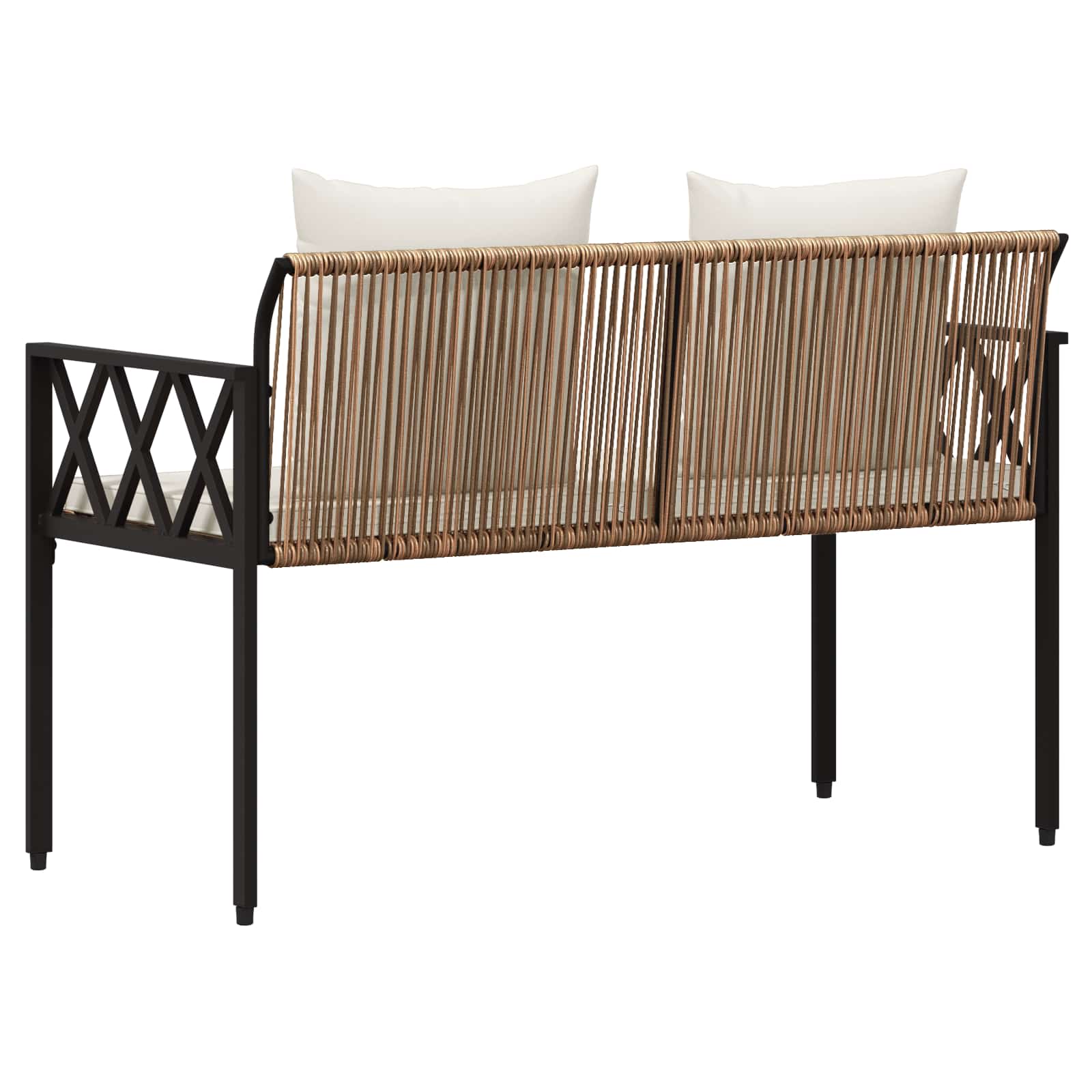 Bänke Für Outdoor 2 -Seater 116 X 56 X 75 Cm Poly-Rattan