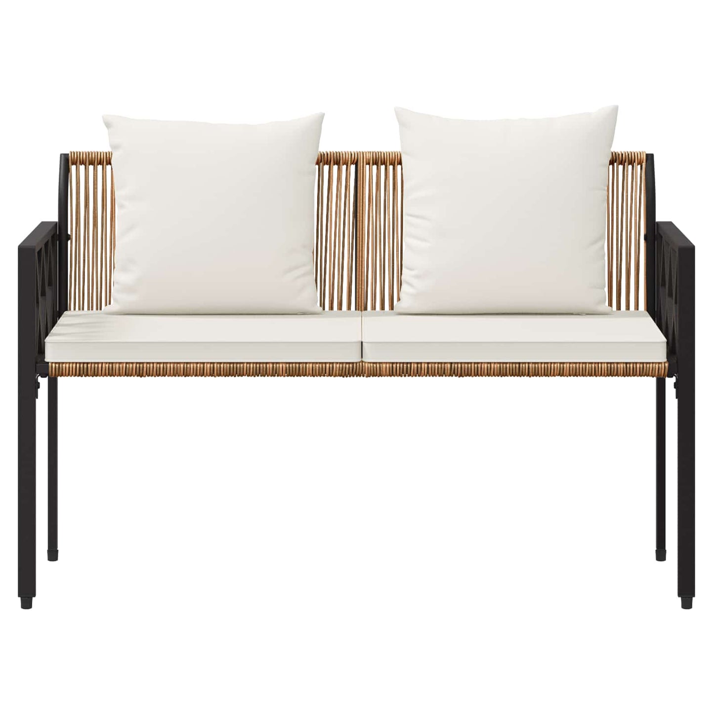 Bänke Für Outdoor 2 -Seater 116 X 56 X 75 Cm Poly-Rattan