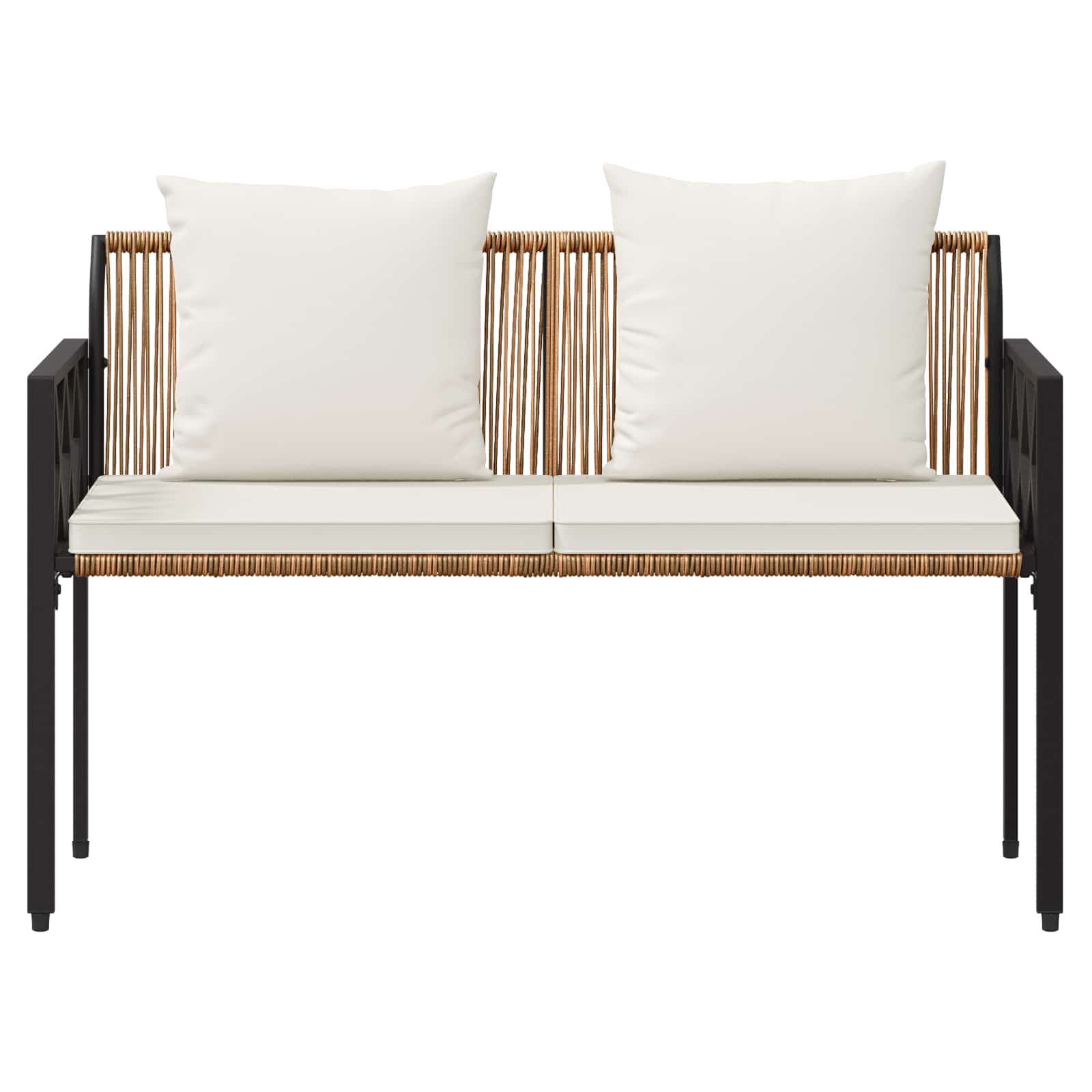 Bänke Für Outdoor 2 -Seater 116 X 56 X 75 Cm Poly-Rattan