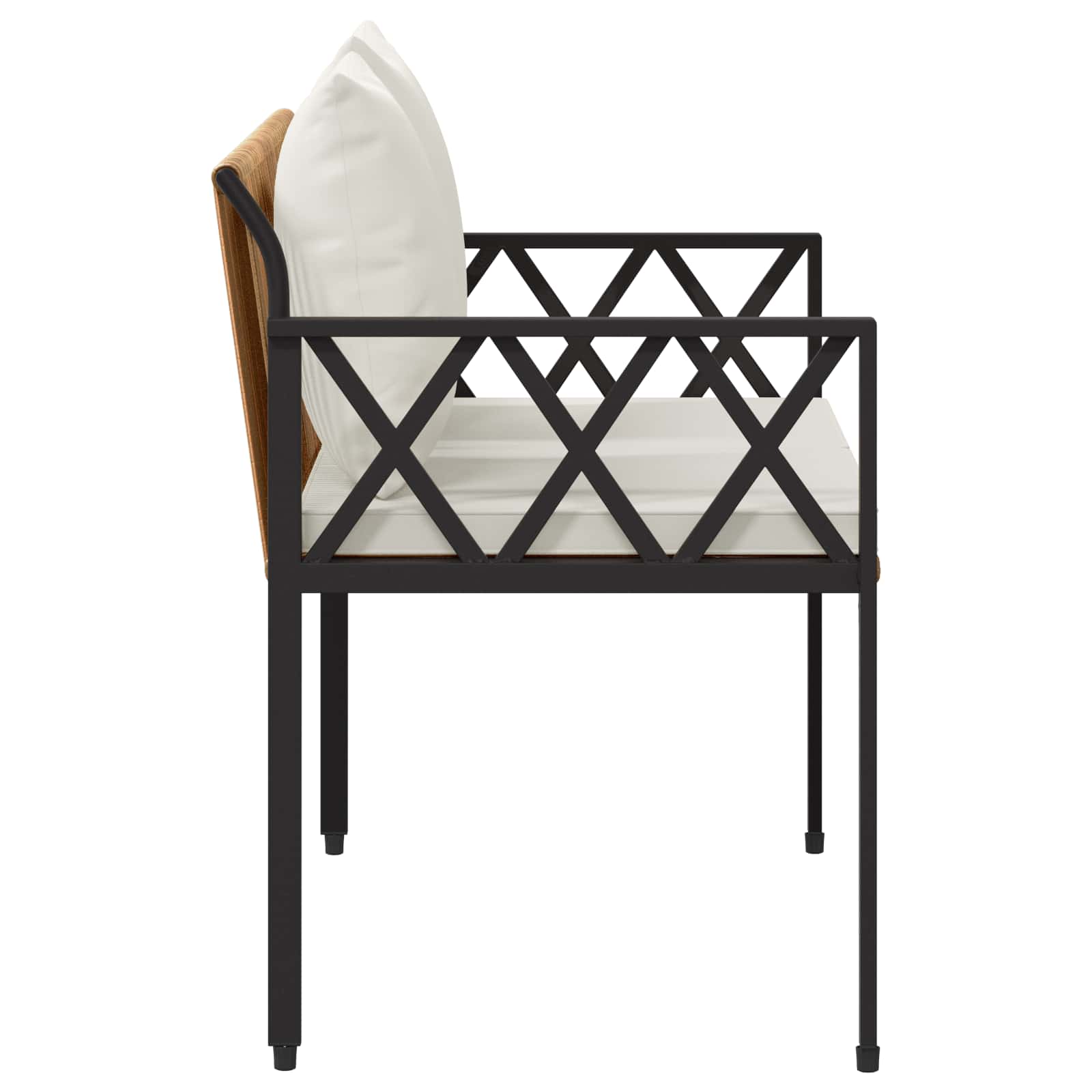 Bänke Für Outdoor 2 -Seater 116 X 56 X 75 Cm Poly-Rattan