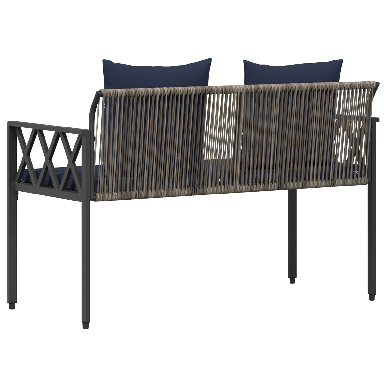 Bänke Für Outdoor 2 -Seater 116 X 56 X 75 Cm Poly-Rattan