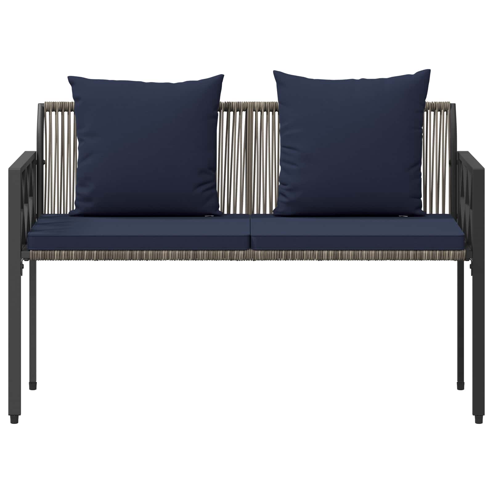 Bänke Für Outdoor 2 -Seater 116 X 56 X 75 Cm Poly-Rattan