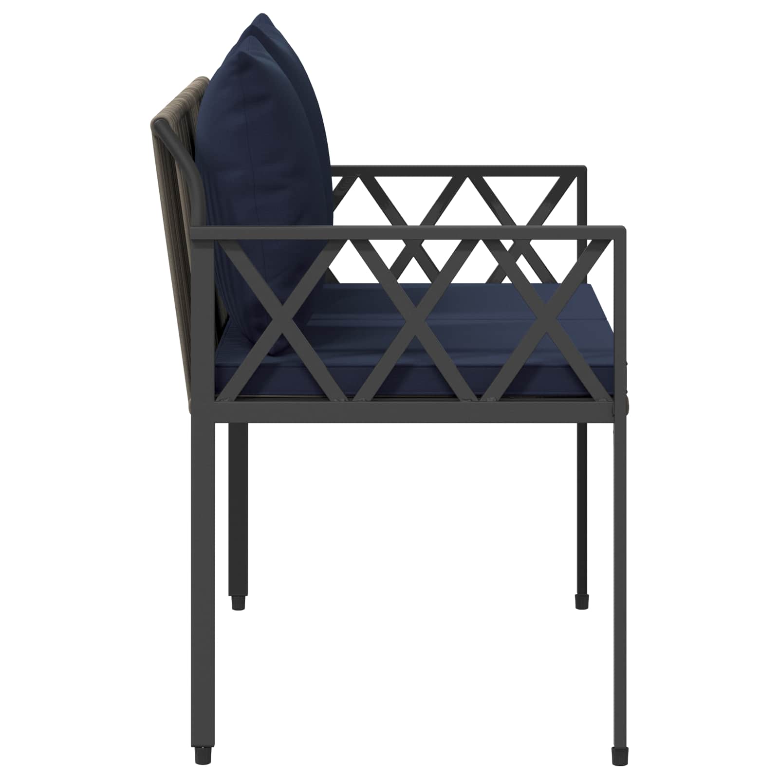 Bänke Für Outdoor 2 -Seater 116 X 56 X 75 Cm Poly-Rattan