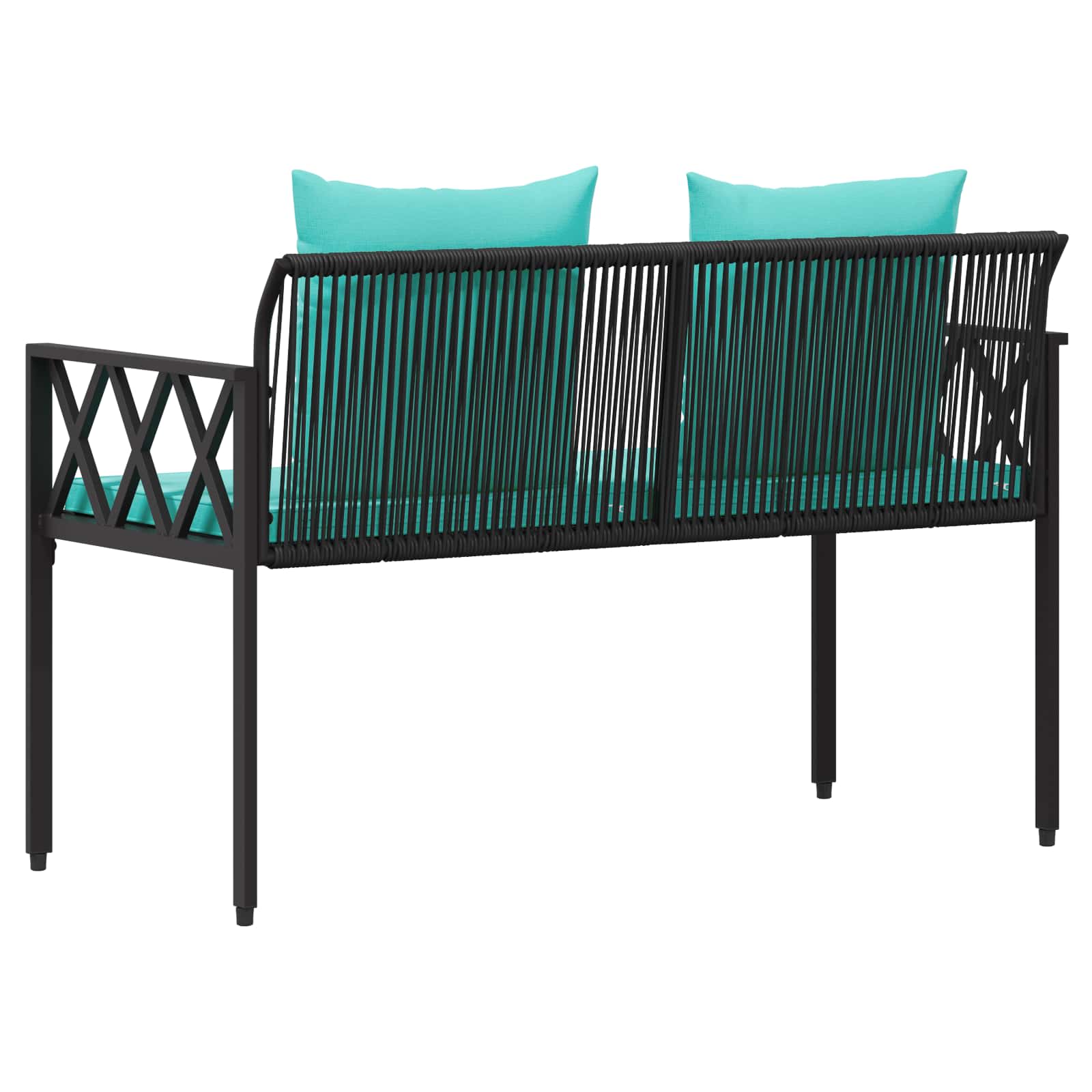 Bänke Für Outdoor 2 -Seater 116 X 56 X 75 Cm Poly-Rattan