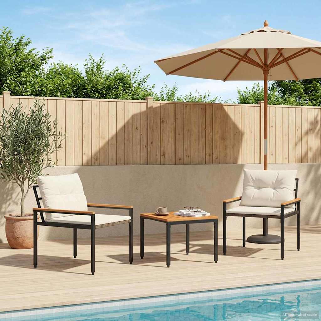 Gartenmöbel-Set 4 Pcs Poly-Rattan
