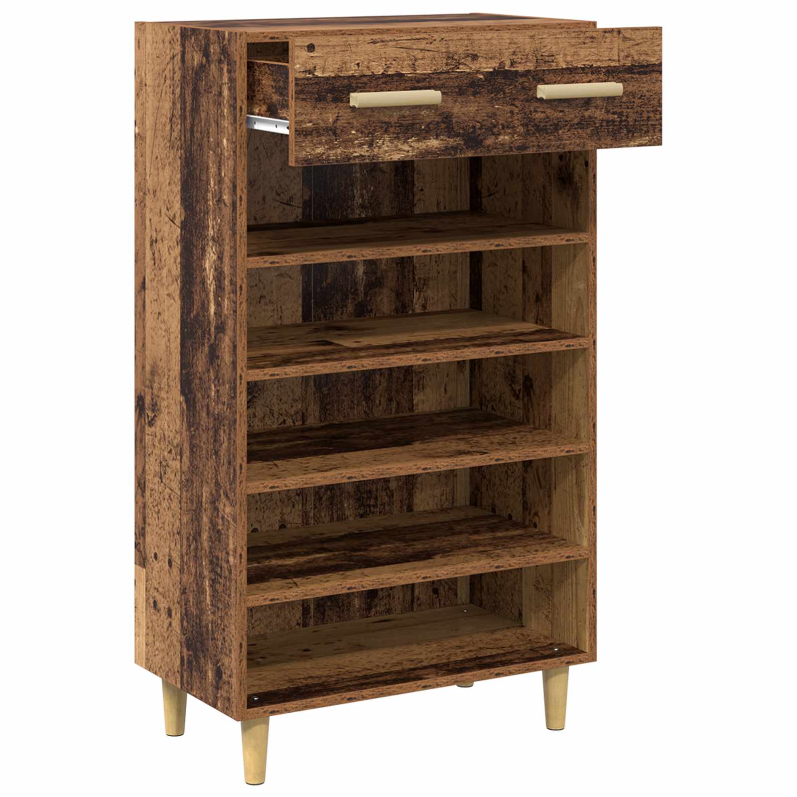Schuhschrank Mit Regal 60 X 35 X 105 Cm Holzwerkstoff