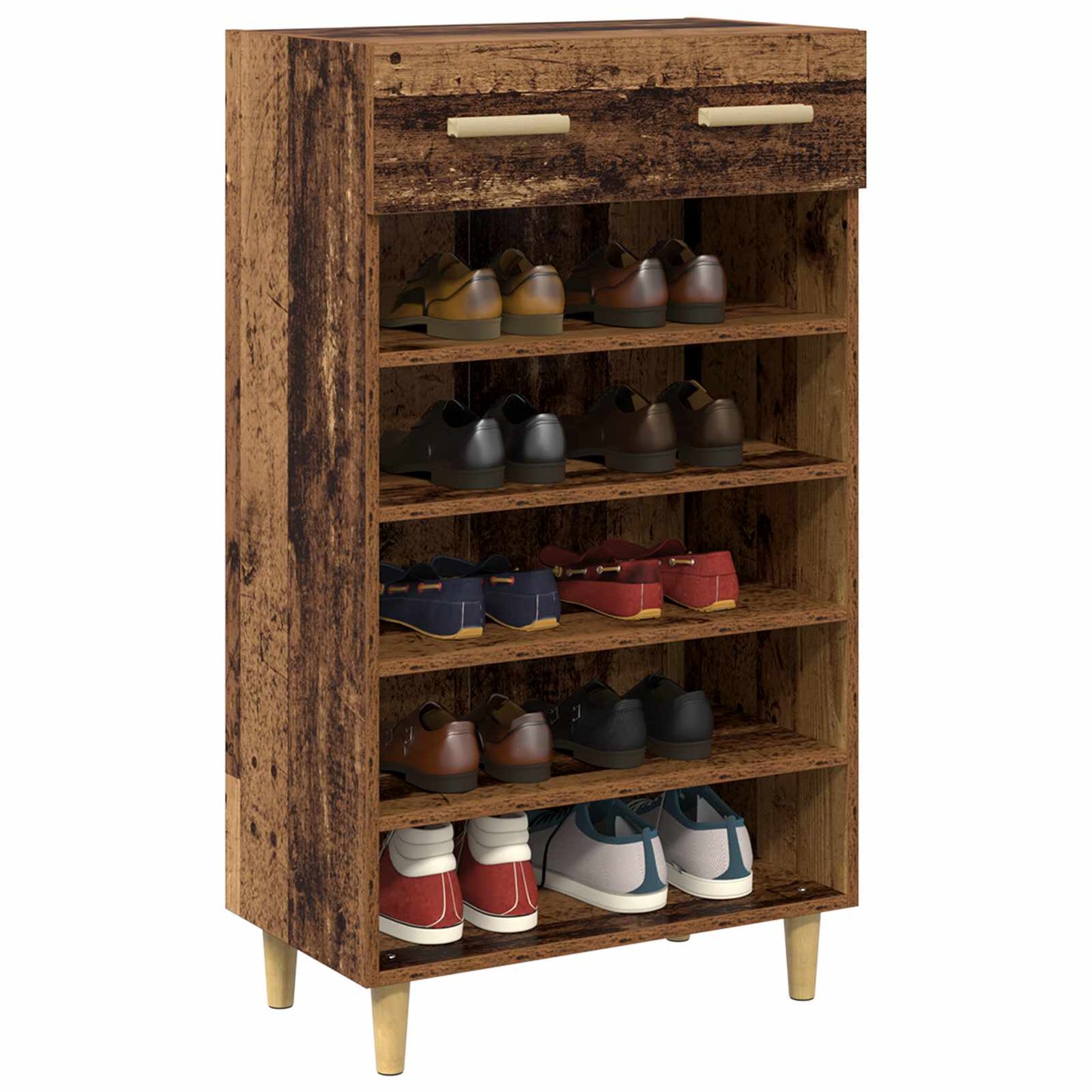 Schuhschrank Mit Regal 60 X 35 X 105 Cm Holzwerkstoff