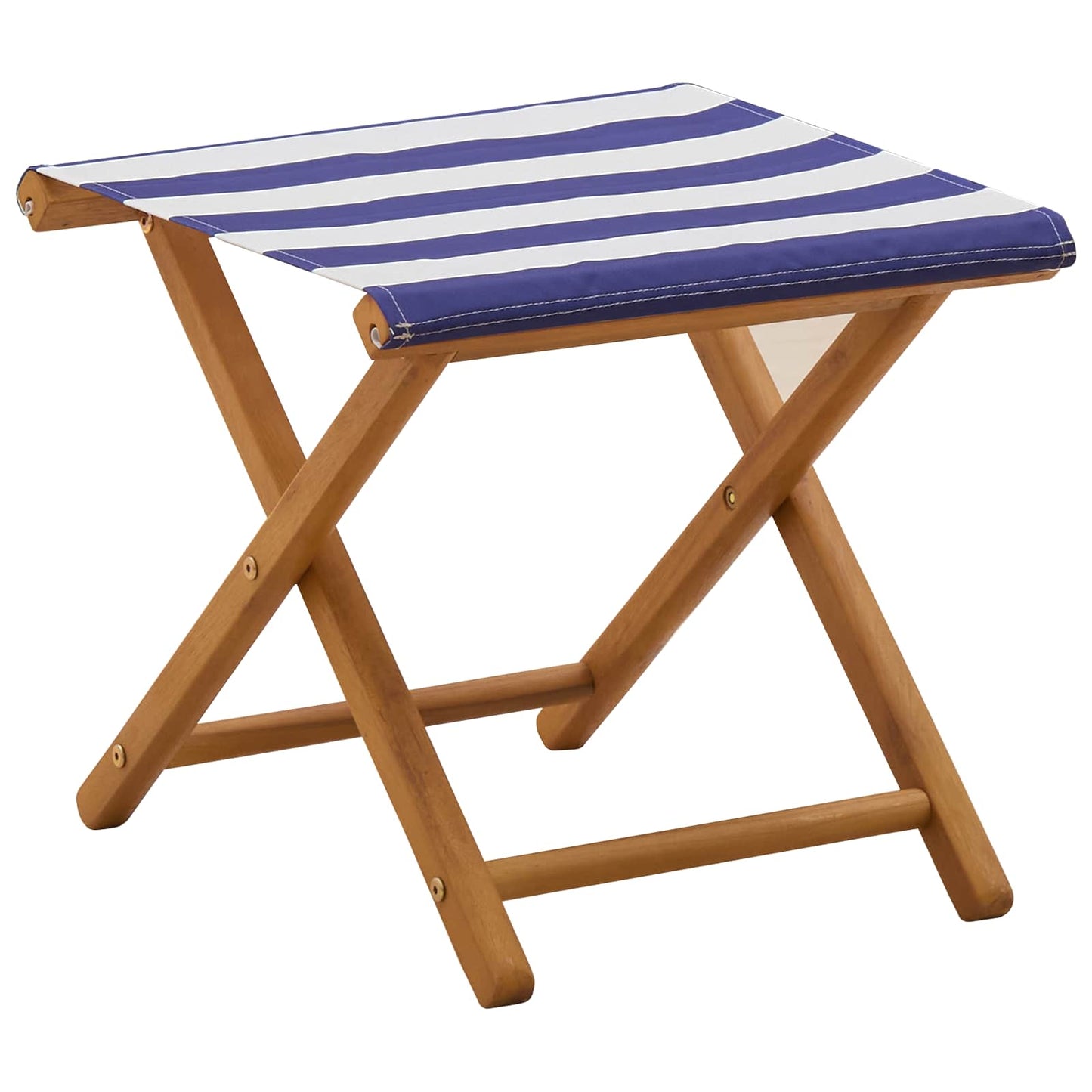 Liegestuhl 2 Pcs Massives Eukalyptus Holz Blau Und Weiß