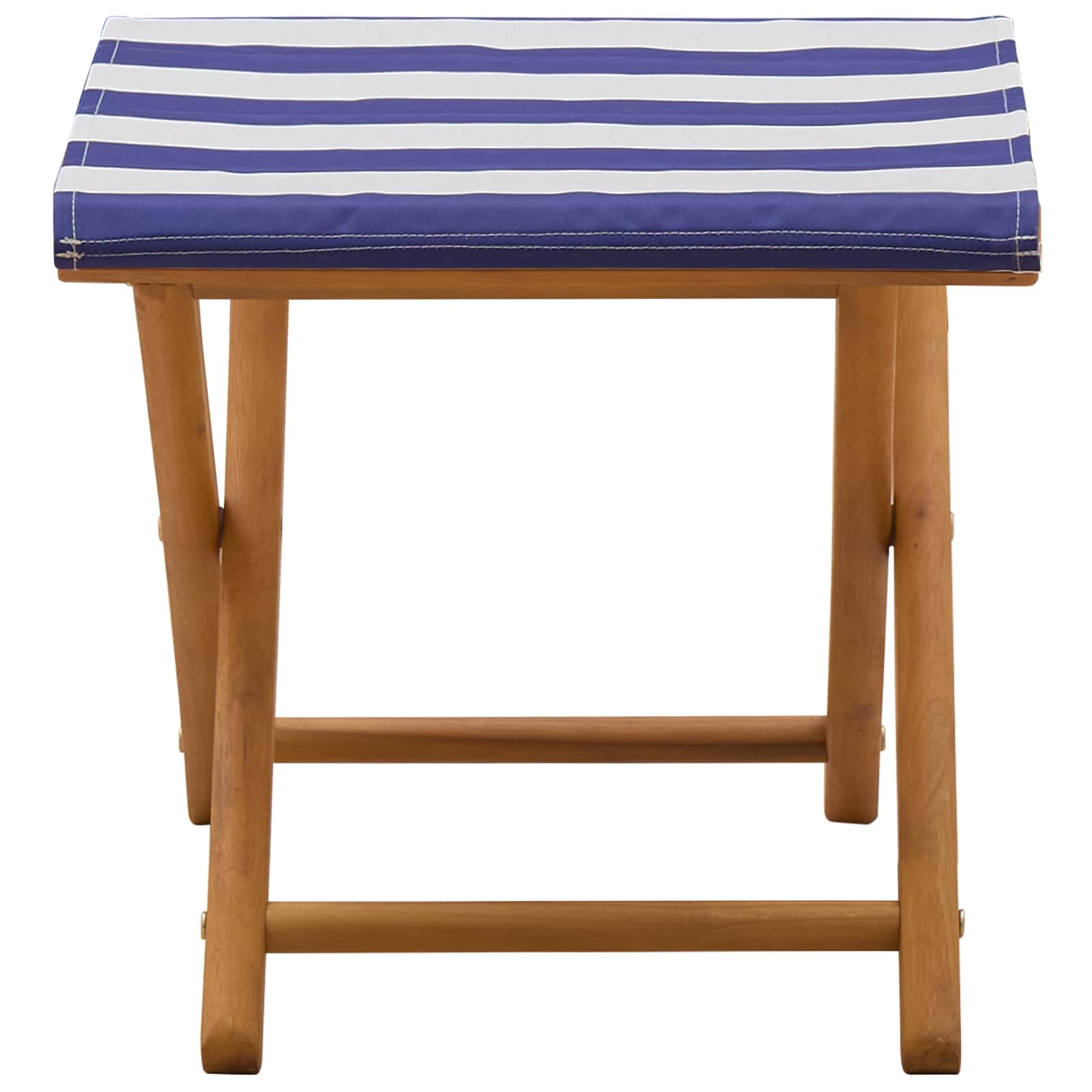 Liegestuhl 2 Pcs Massives Eukalyptus Holz Blau Und Weiß